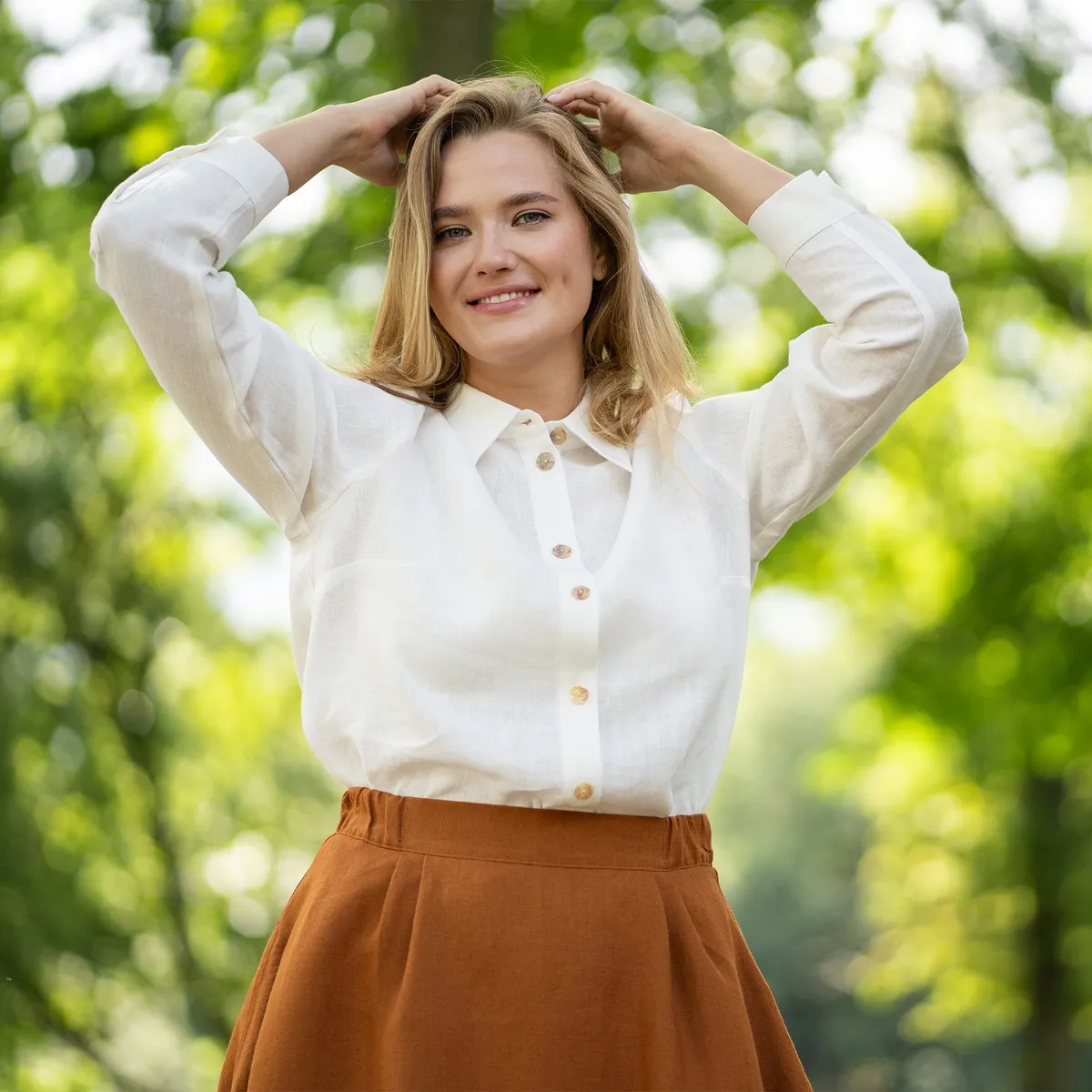 Linen Long Sleeve Shirt Rebeca 14