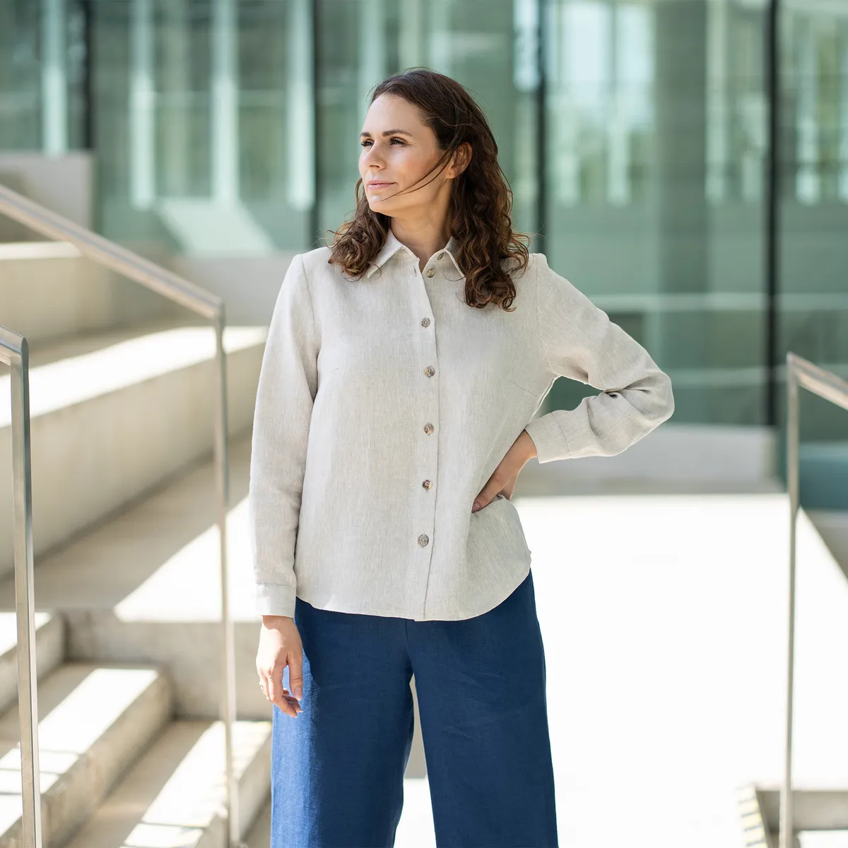 Linen Long Sleeve Shirt Rebeca 3