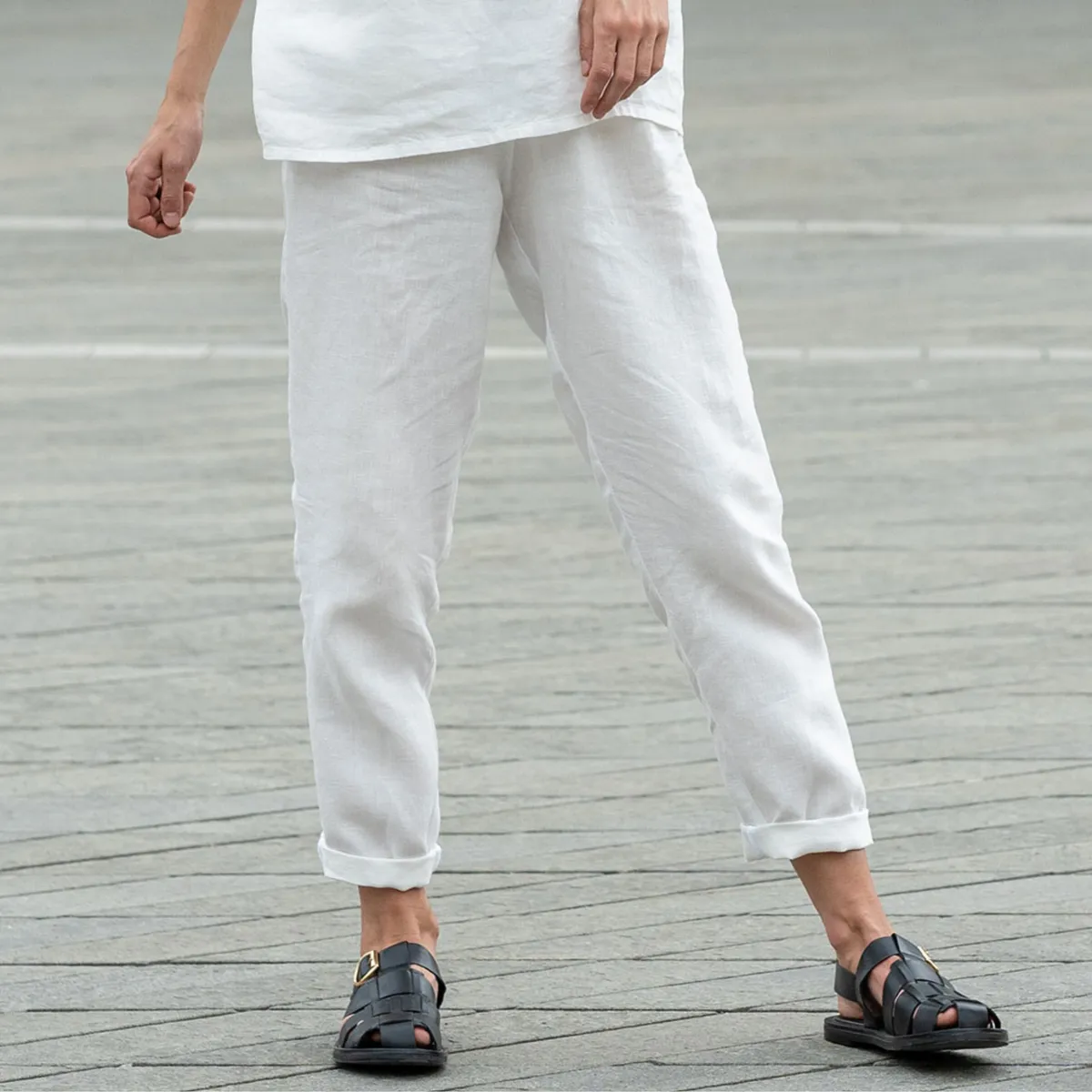 Linen Pants Dakota Pure White 2