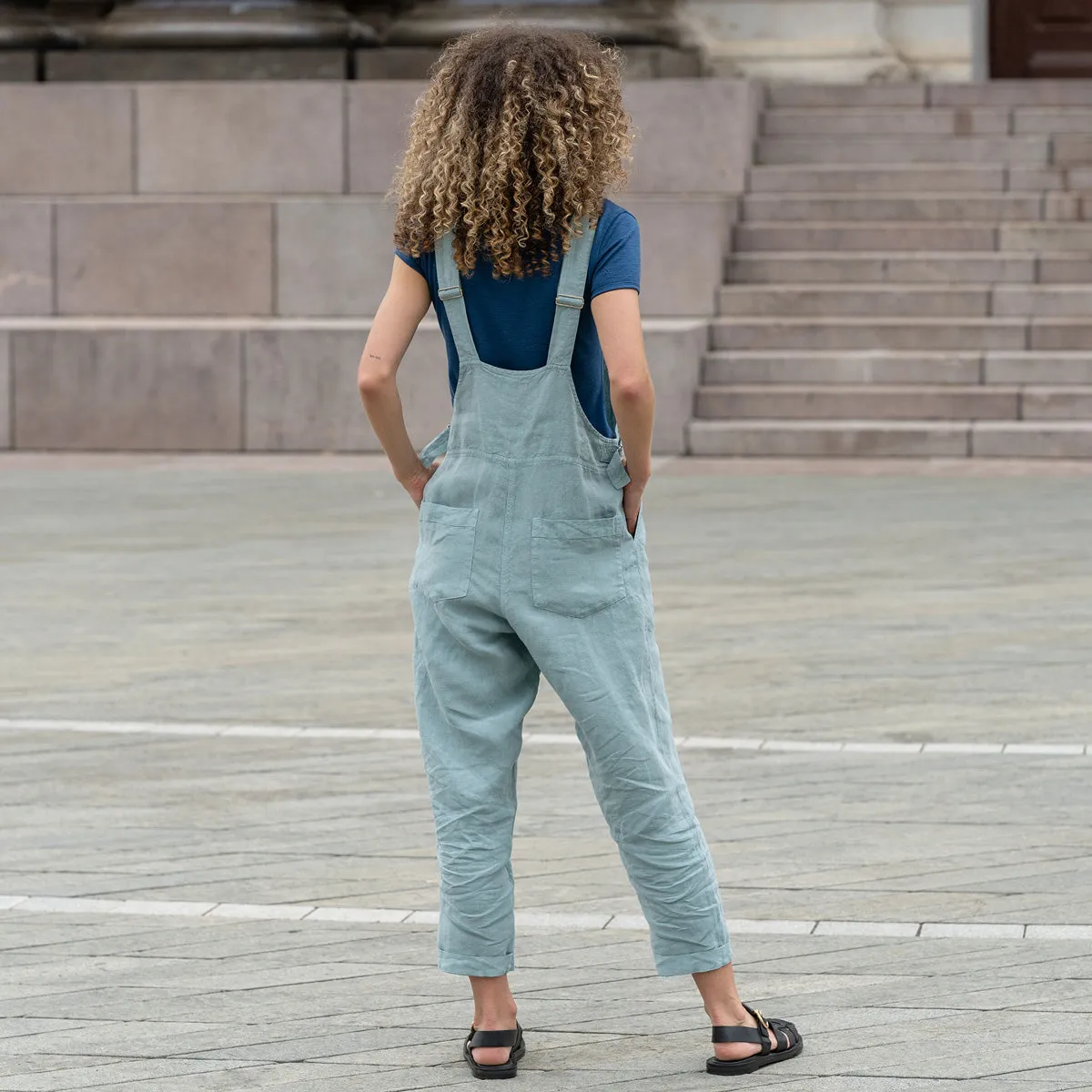 Linen Pinafore Jumpsuit Nicci 24