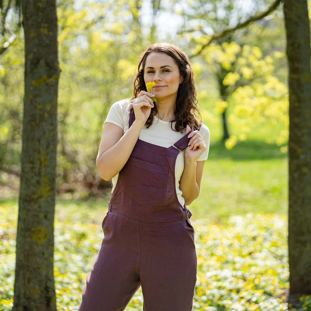 Linen Pinafore Jumpsuit Nicci 26