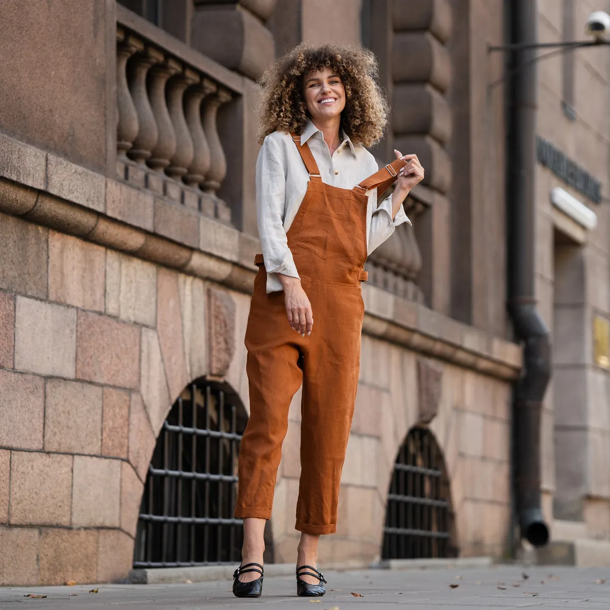 Linen Pinafore Jumpsuit Nicci 27