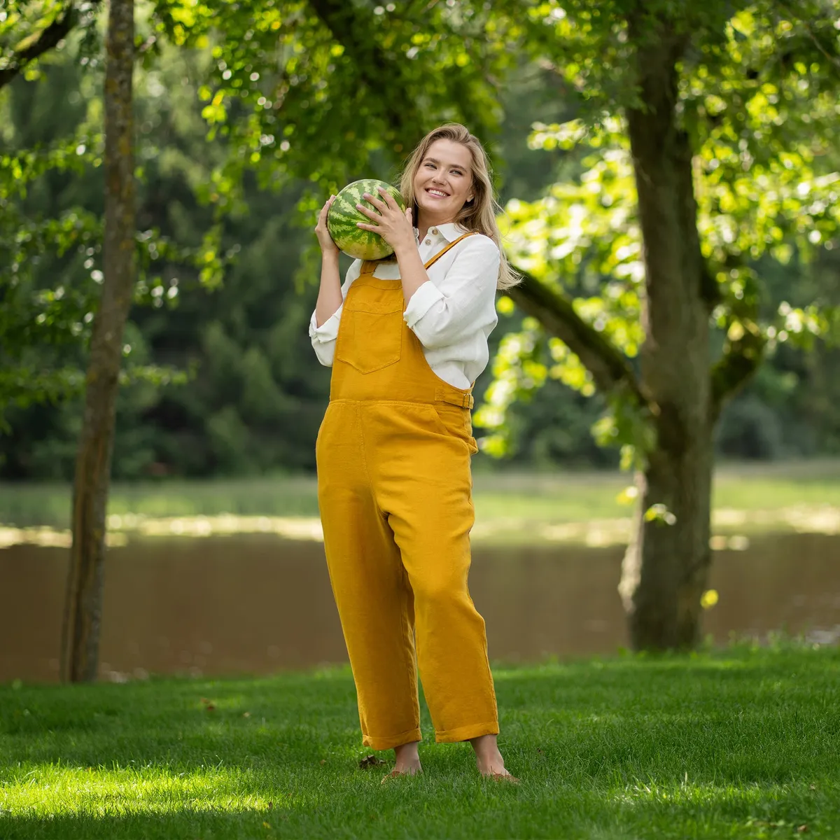 Linen Pinafore Jumpsuit Nicci 10
