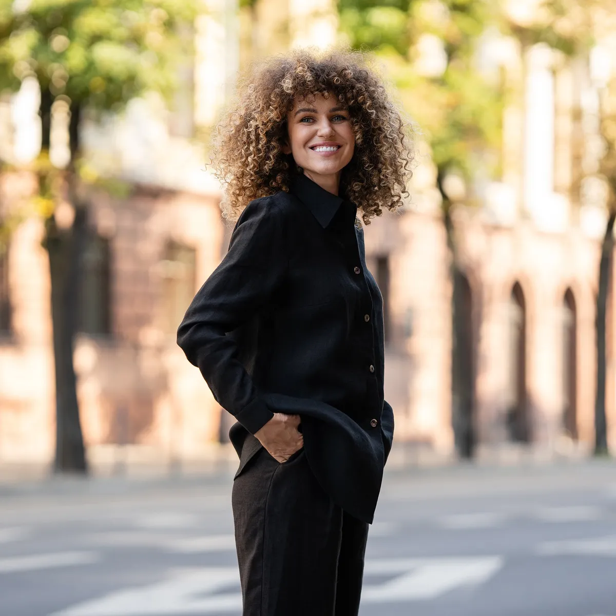 Linen Shirt & Wide Pants 2-Piece 3