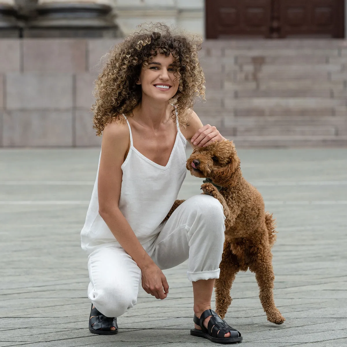 Linen Slip Top Kim Pure White 2