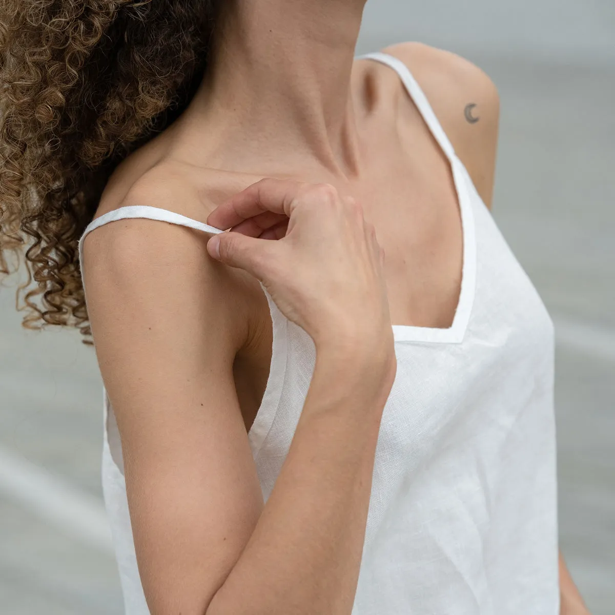 Linen Slip Top Kim Pure White 3
