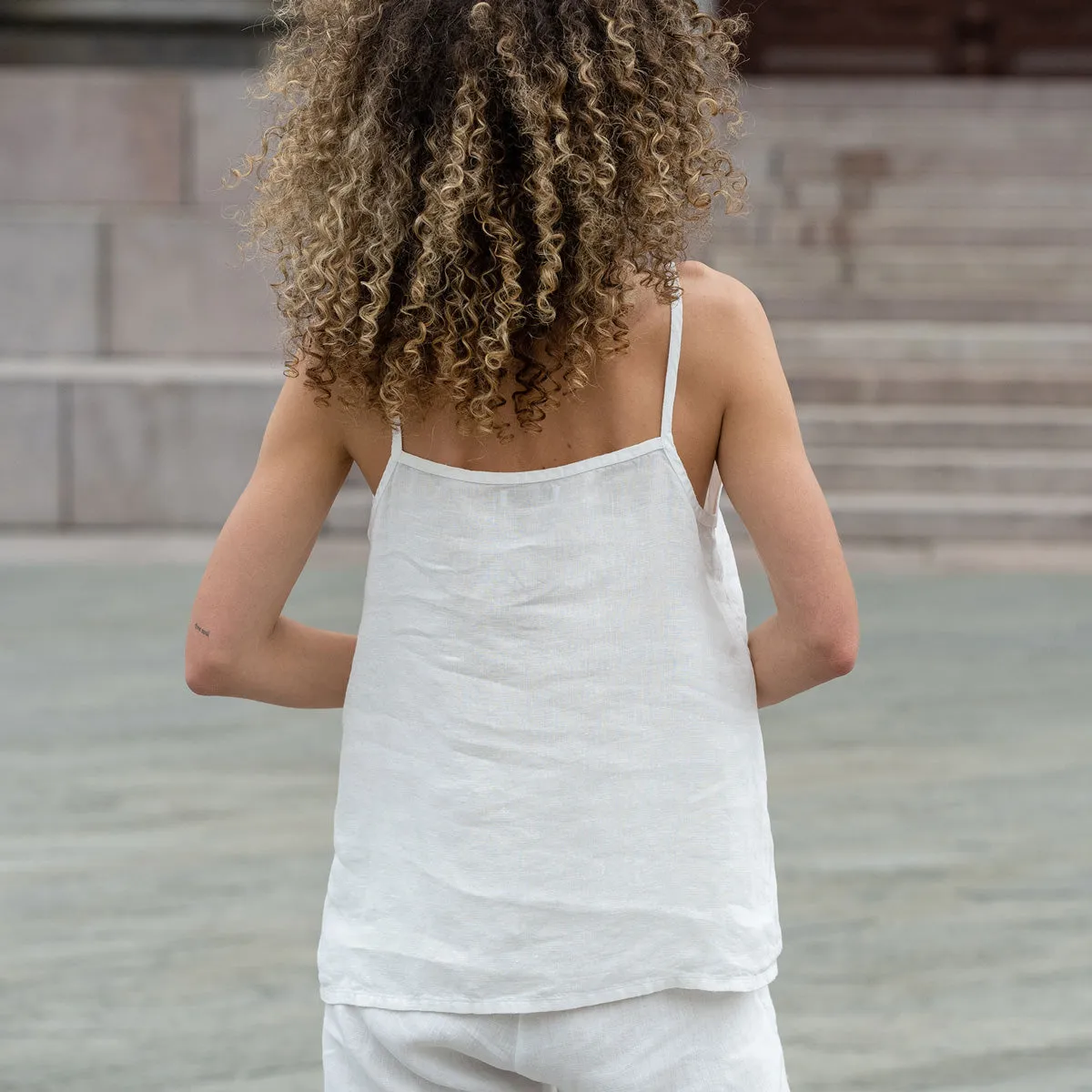 Linen Slip Top Kim Pure White 5