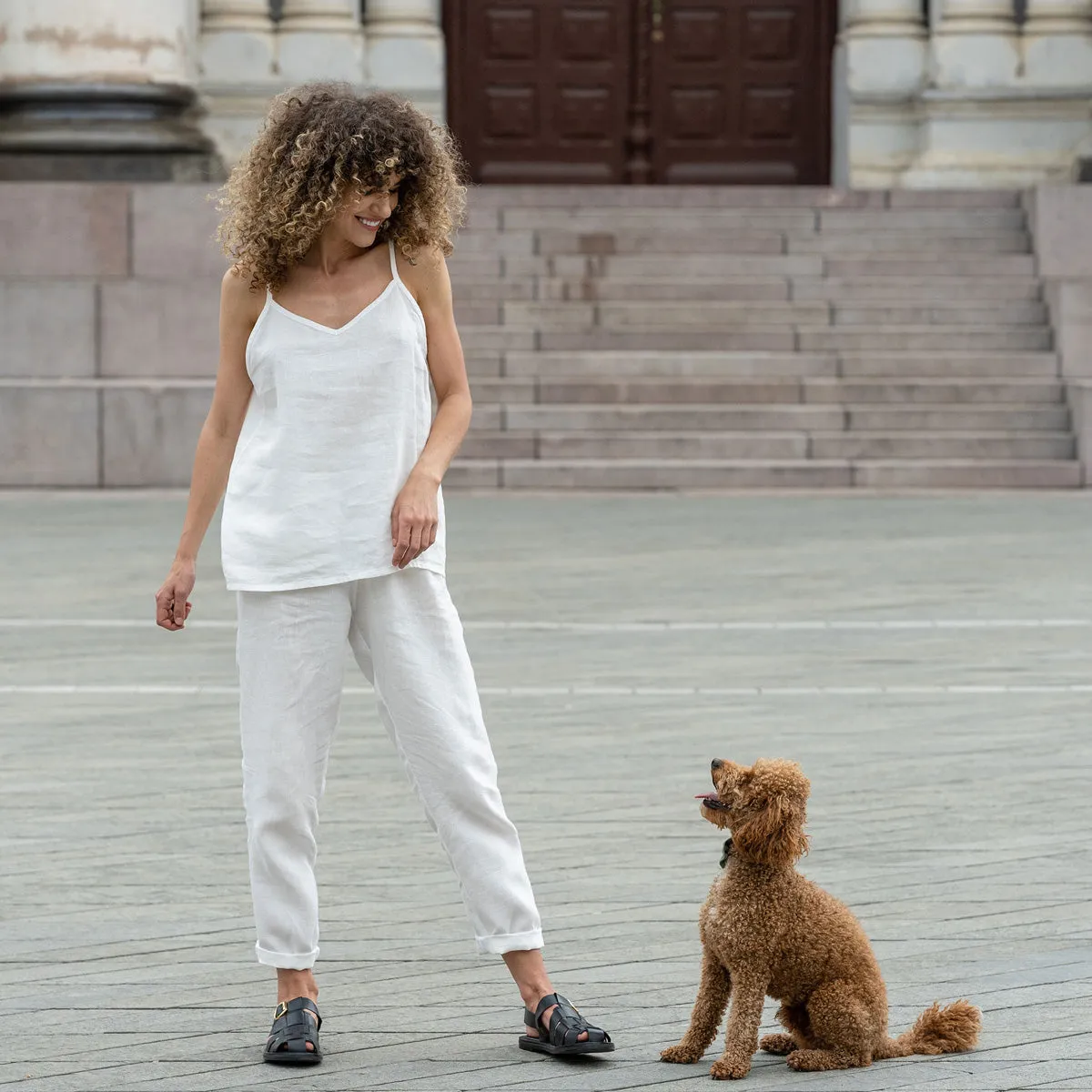Linen Slip Top Kim Pure White 6