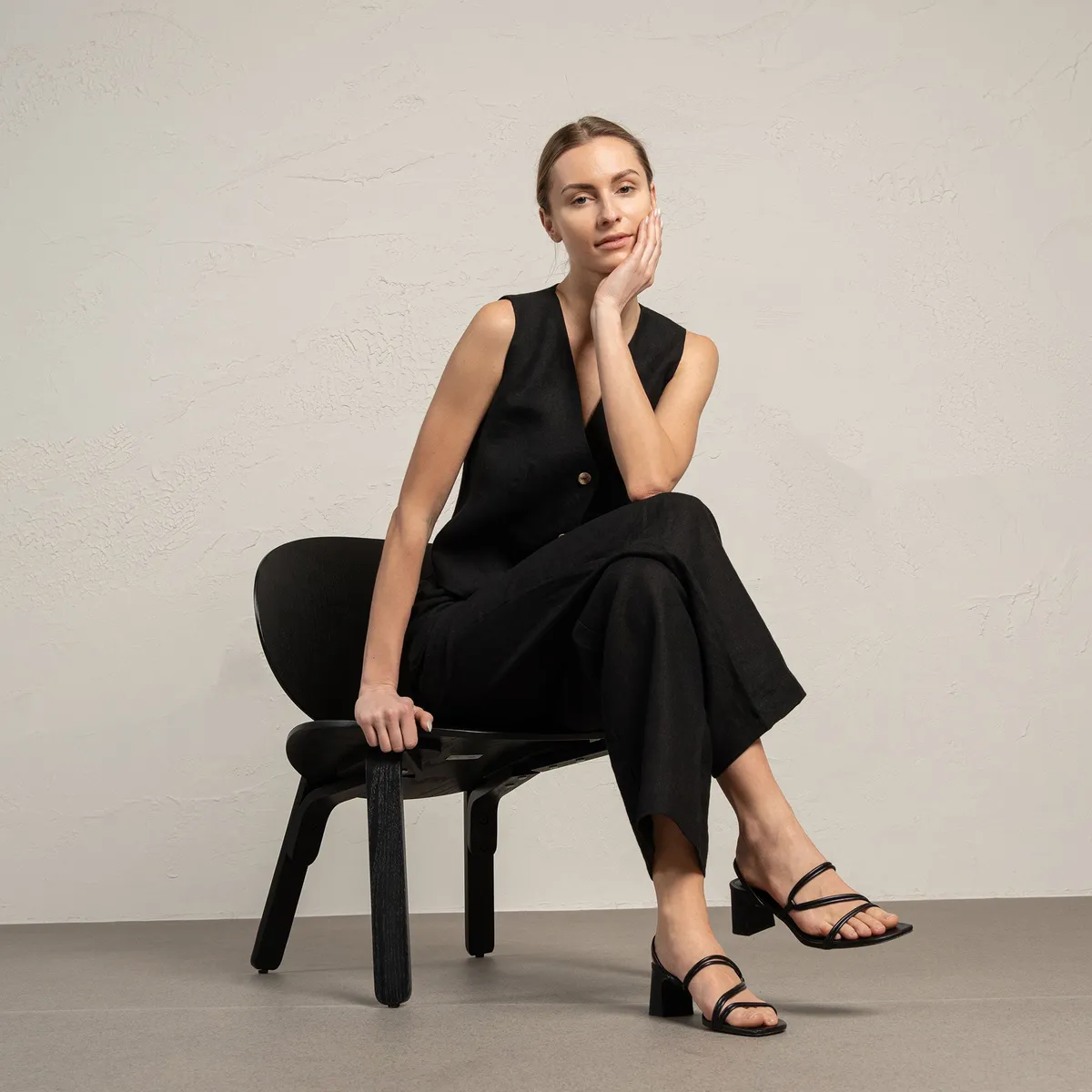 Linen Vest & Wide Leg Pants 2-Piece 13