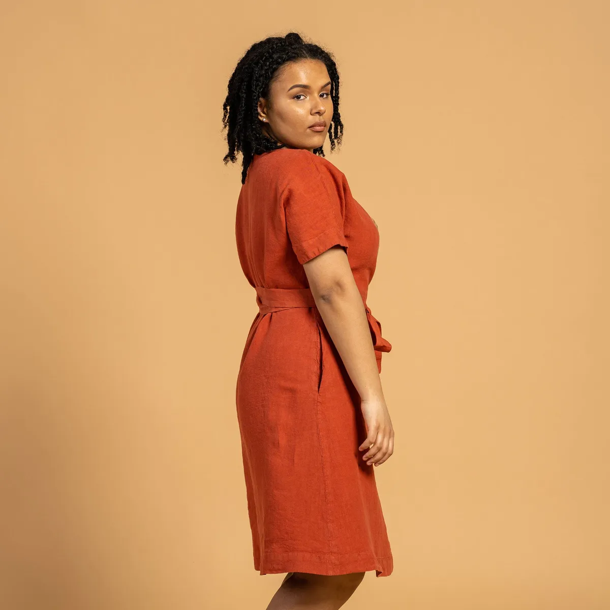 Linen Wrap Dress Eliana 2