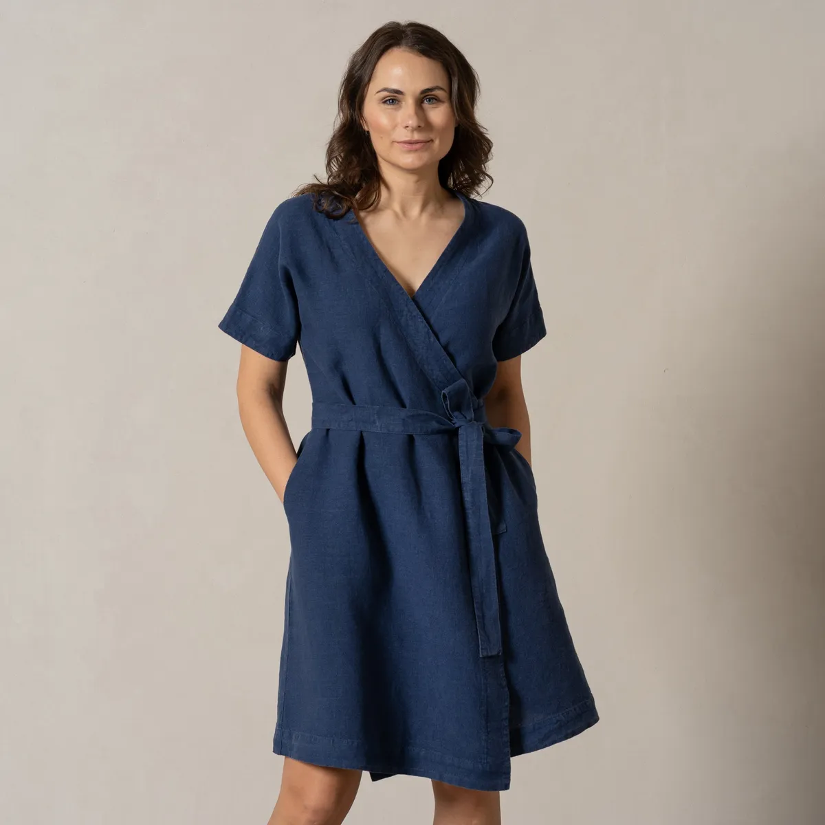 Linen Wrap Dress Eliana 21