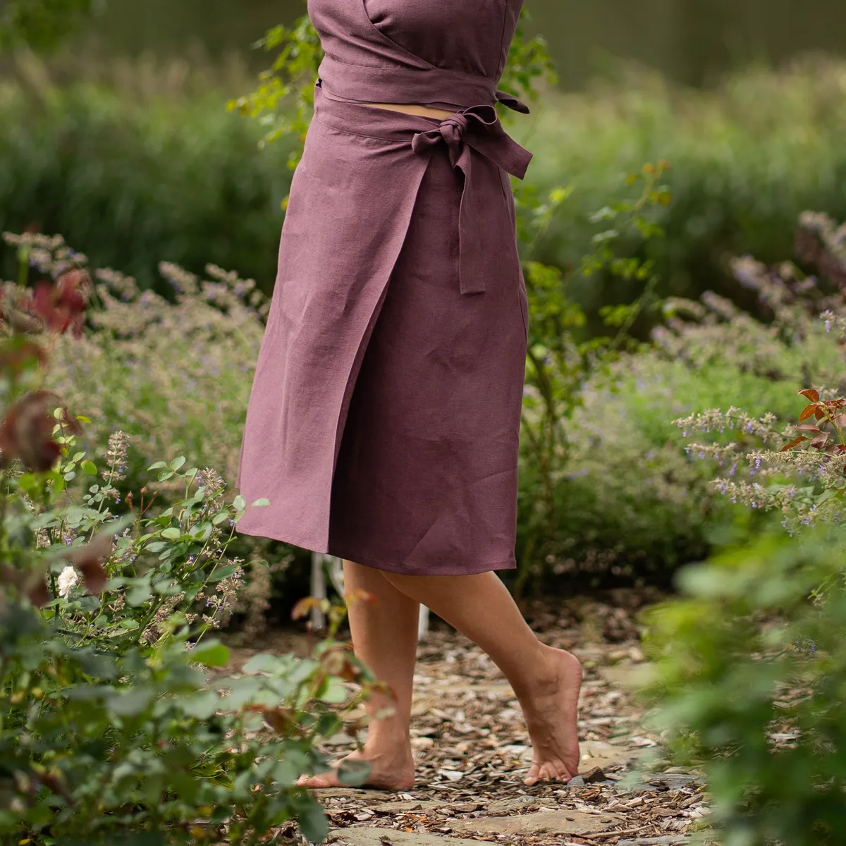 Linen Wrap Skirt Beverly 2