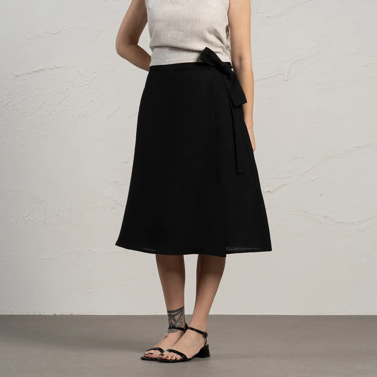 Linen Wrap Skirt Beverly 9