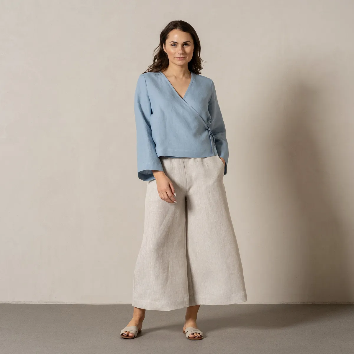 Linen Wrap Top Thea 4