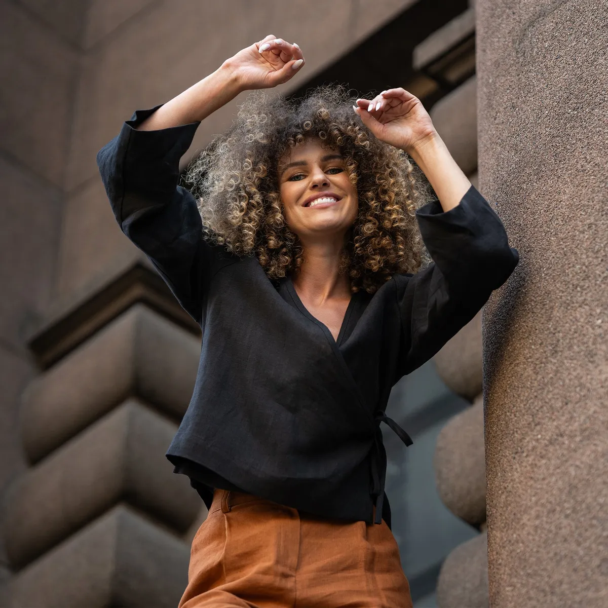 Linen Wrap Top Thea 7
