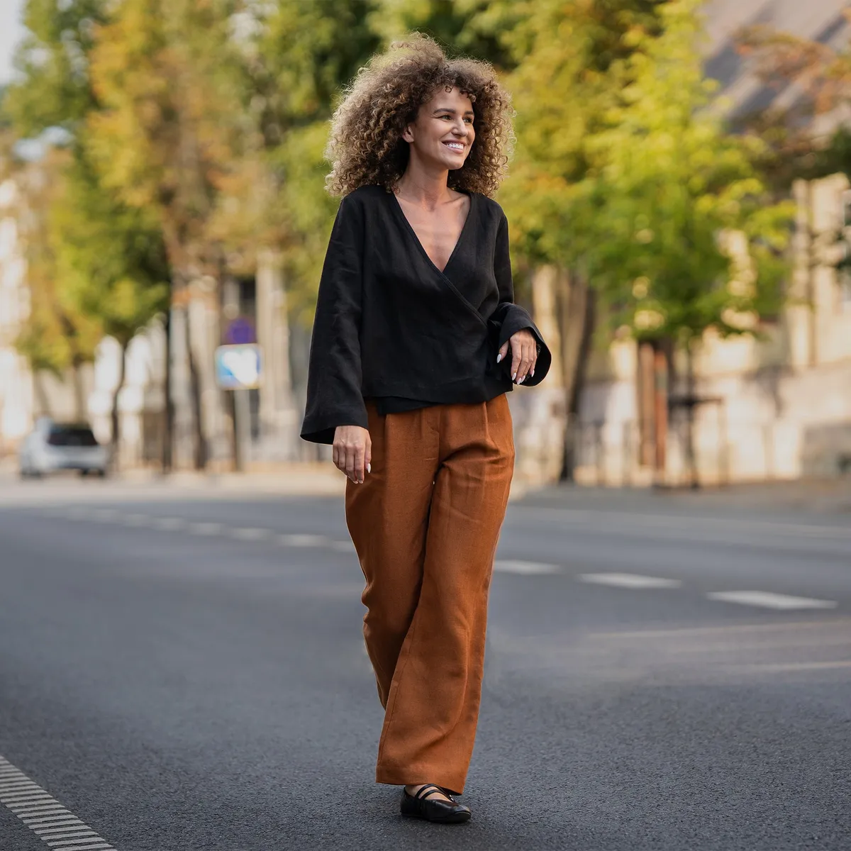 Linen Wrap Top Thea 8