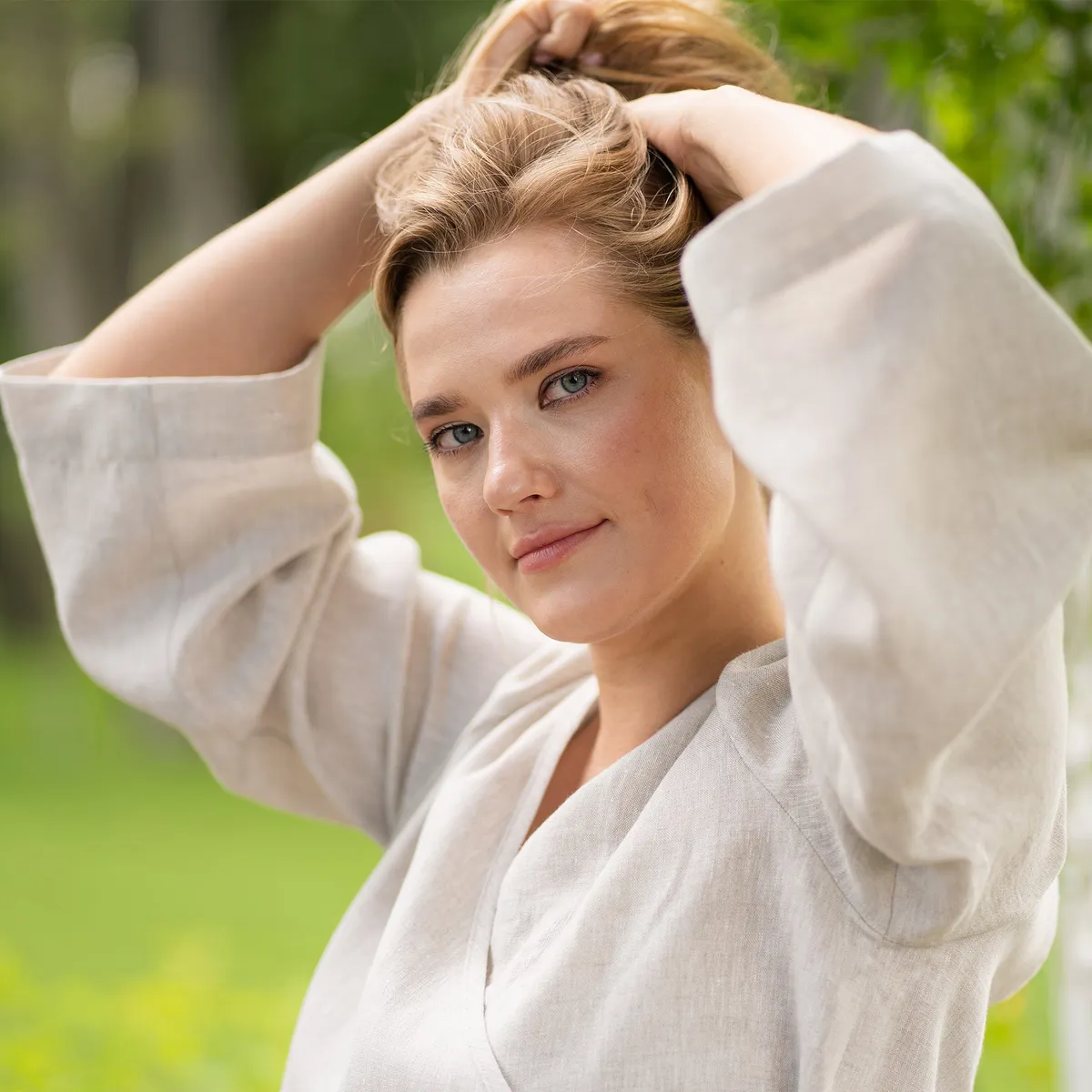 Linen Wrap Top Thea 10