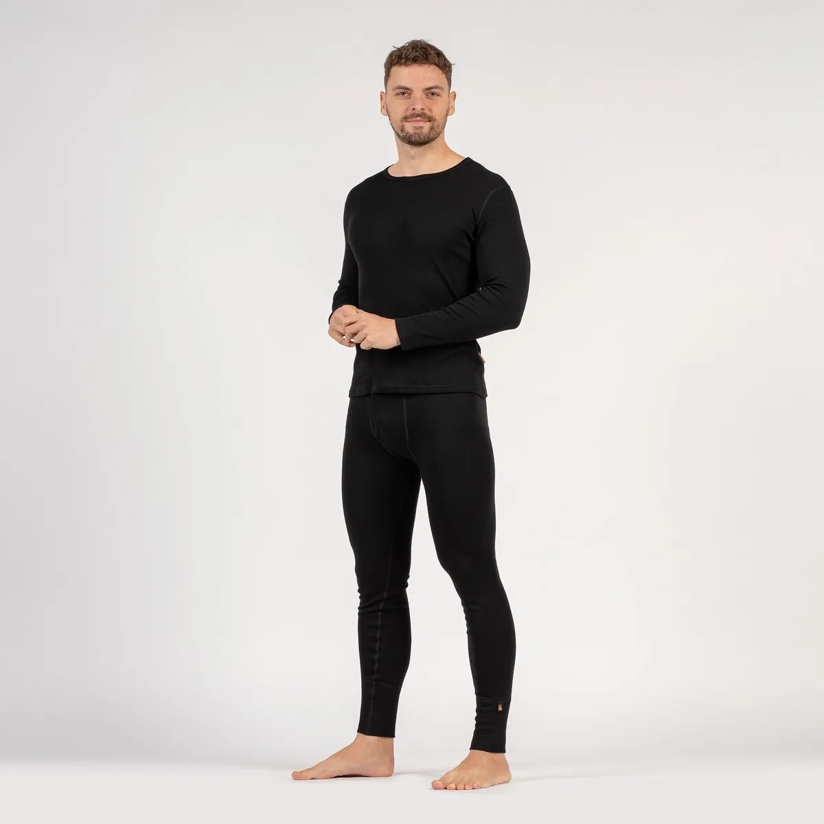 Men's 250 Long Sleeve & Bottom 2-Piece Black 2