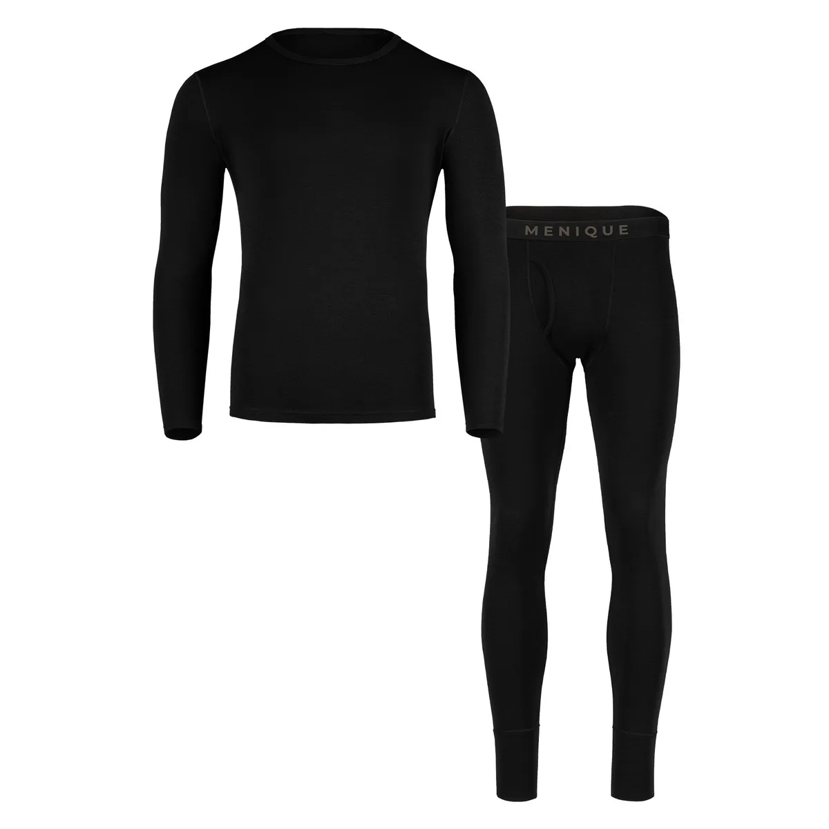 Men's 250 Long Sleeve & Bottom 2-Piece Black 5