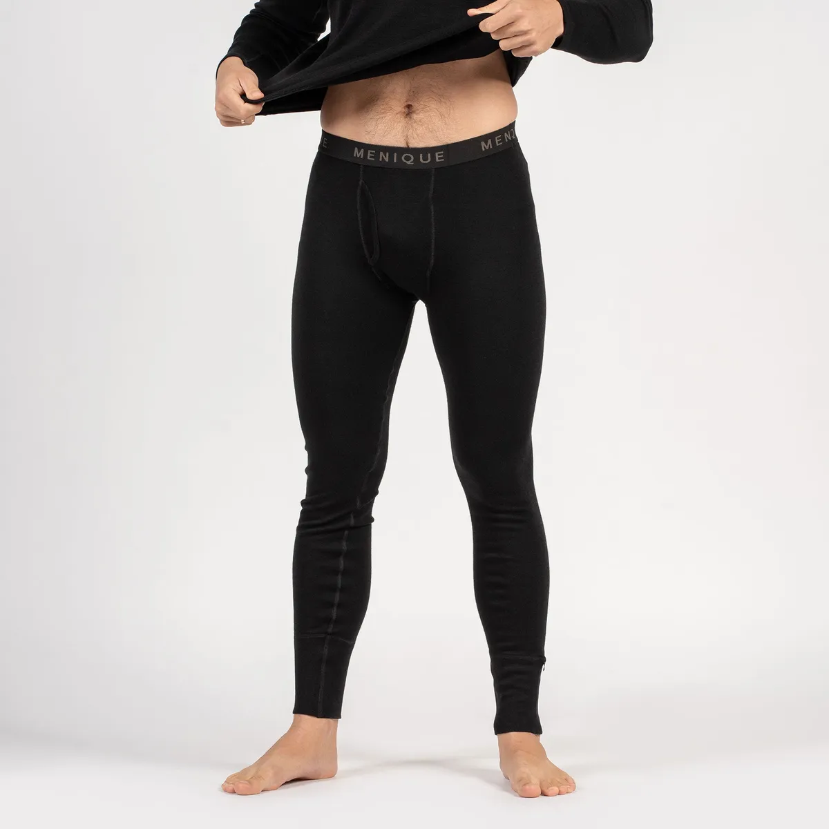 Men's 250 Long Sleeve & Bottom 2-Piece Black 7