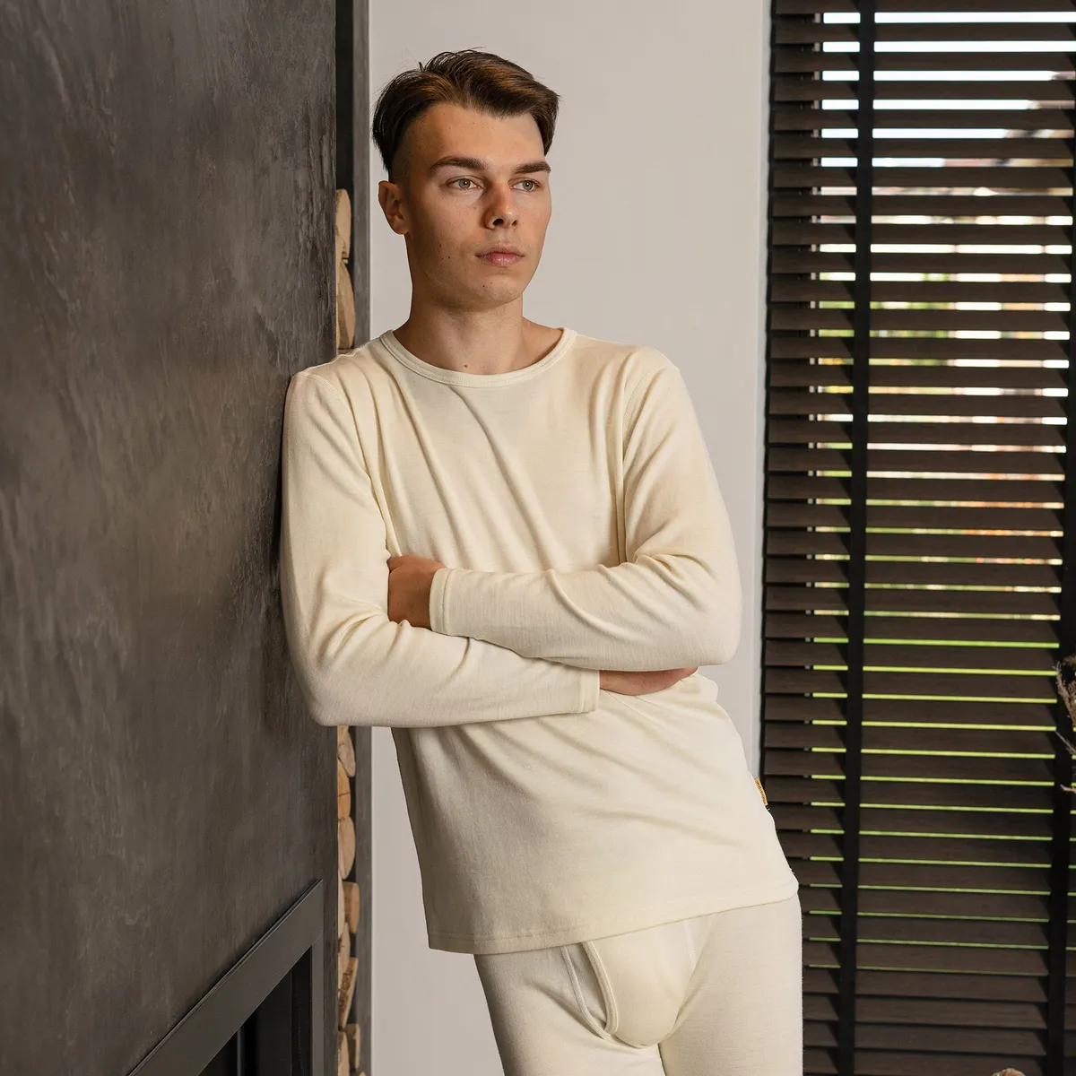 Men's 250 Thermal Long Sleeve Crew Natural 6