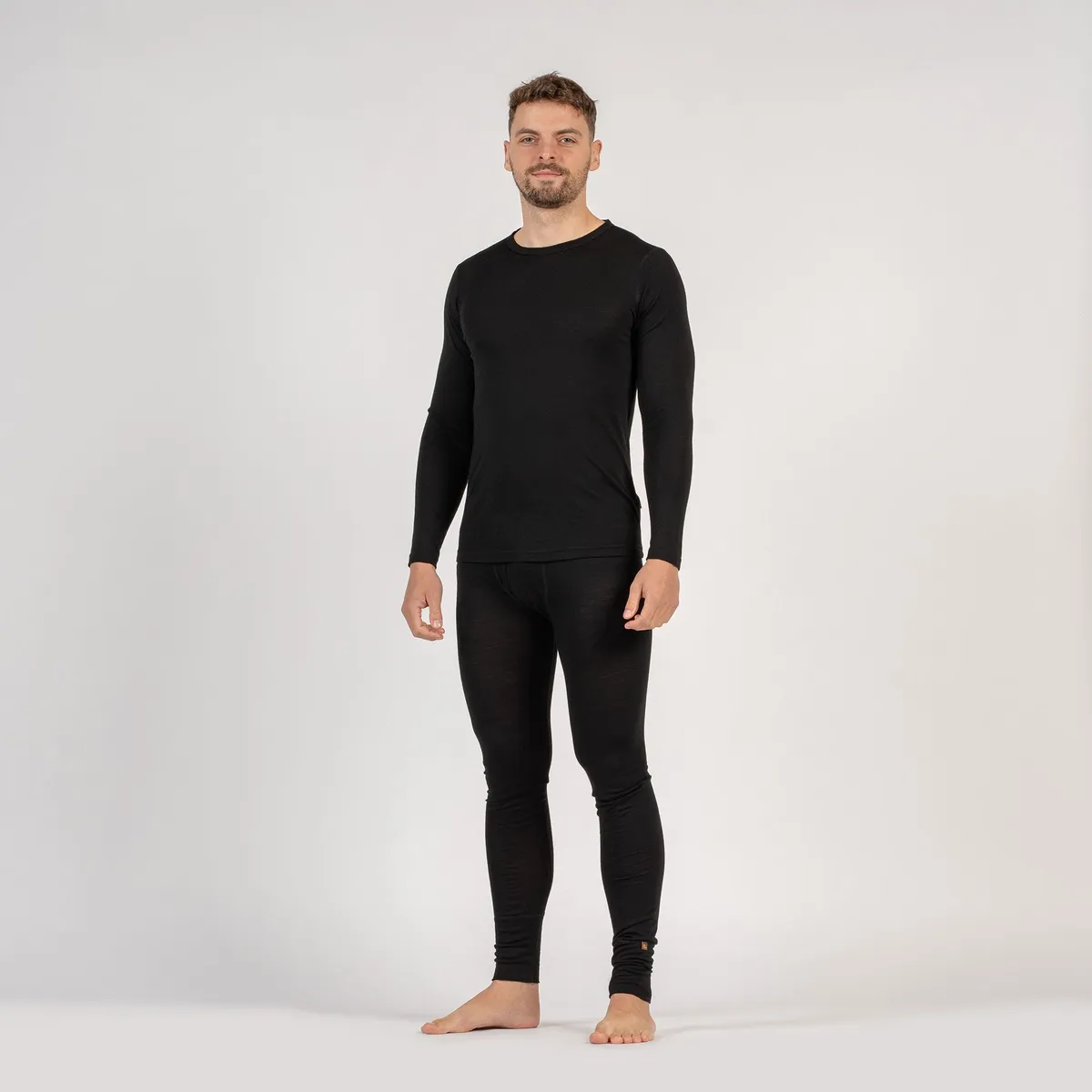 Men's Light Long Sleeve Crew UPF 35+ Black 4