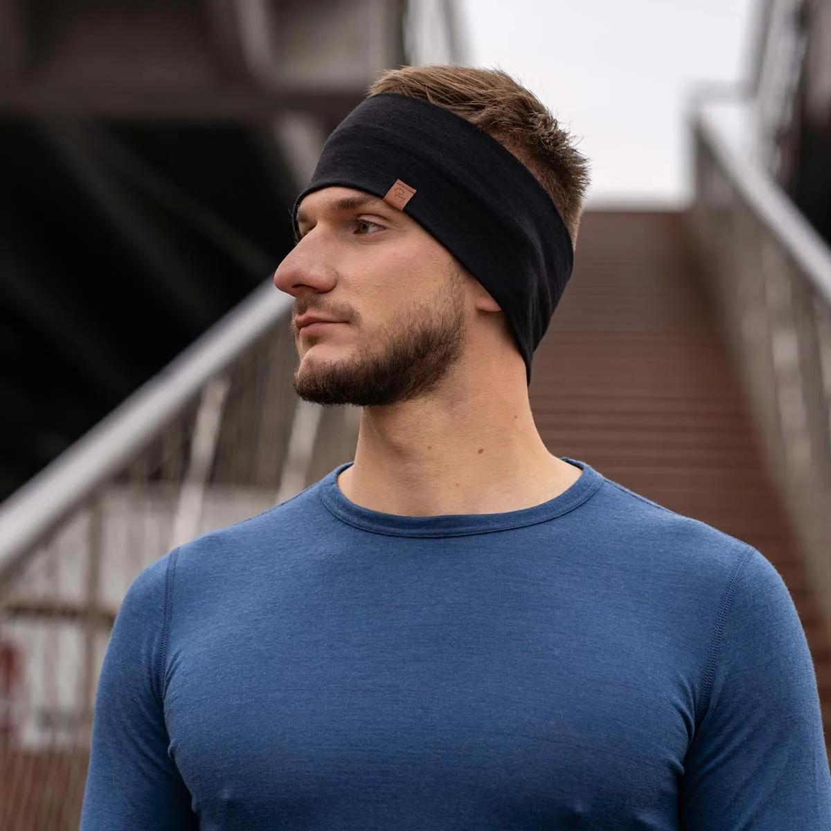 Men's Merino Functional Headband Black