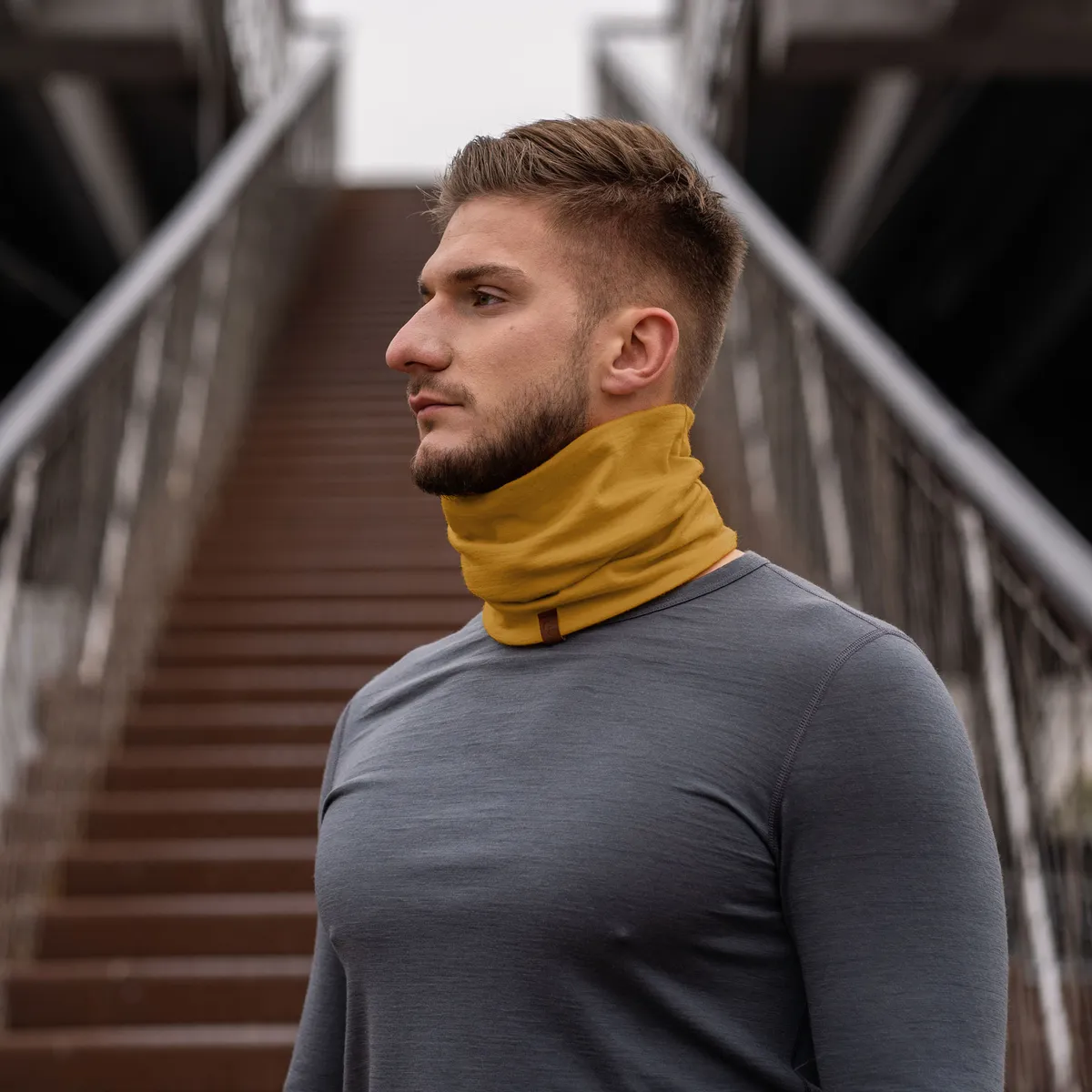 Men's Merino Summer Neck Gaiter Yellow 5
