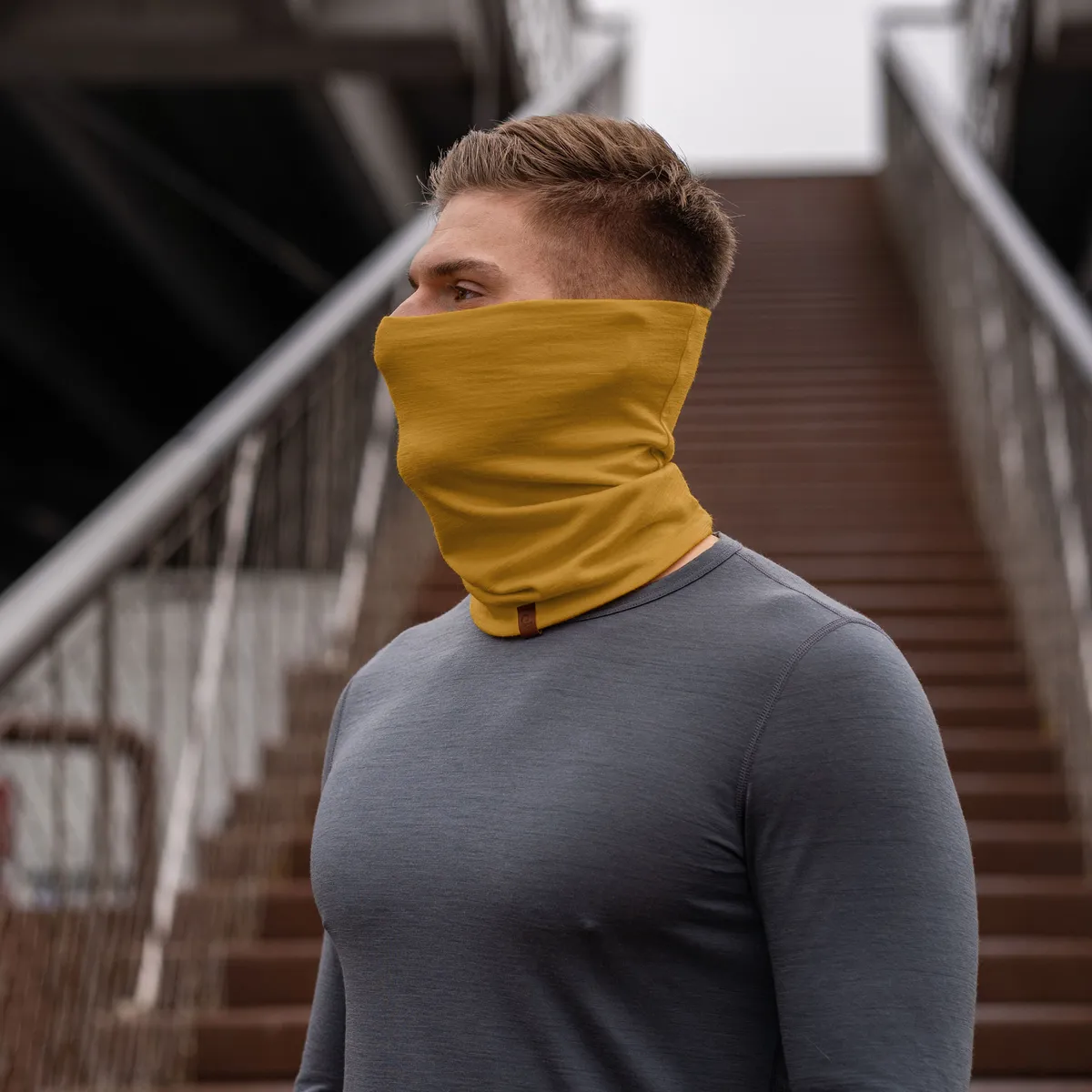 Men's Merino Summer Neck Gaiter Yellow 6