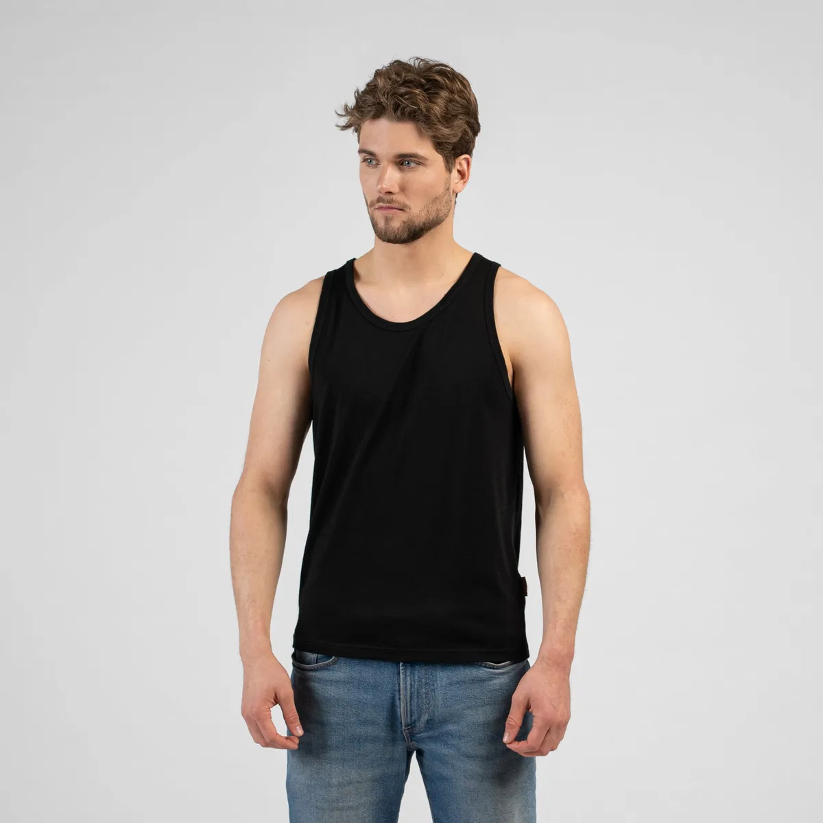 Men's Merino Tank Top Black