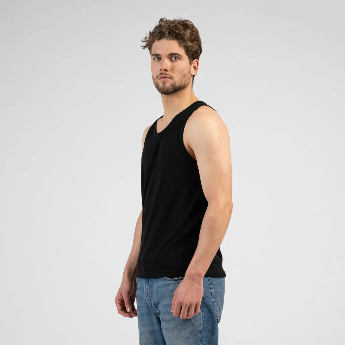 Men's Merino Tank Top Black 3