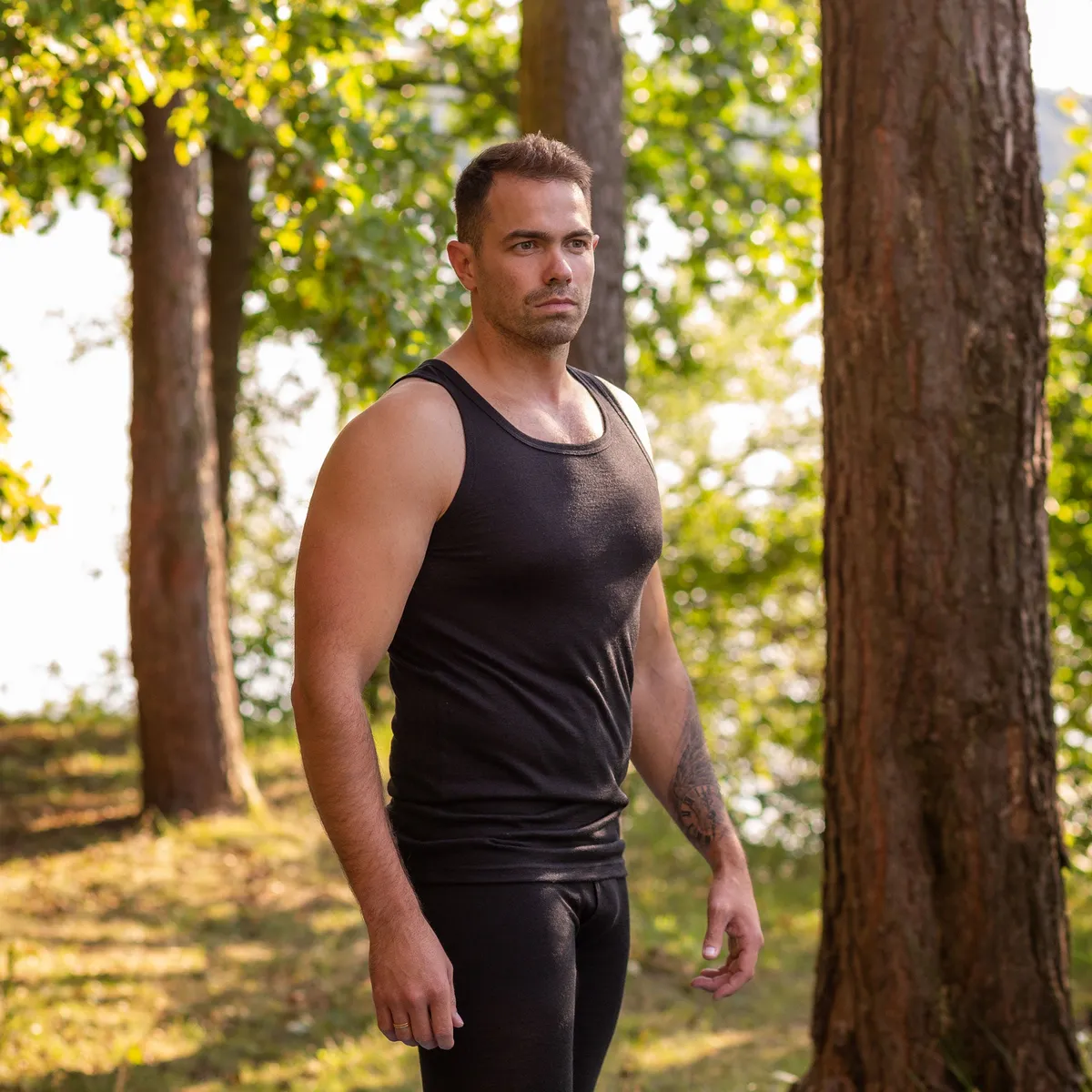 Men's Merino Tank Top Black 5