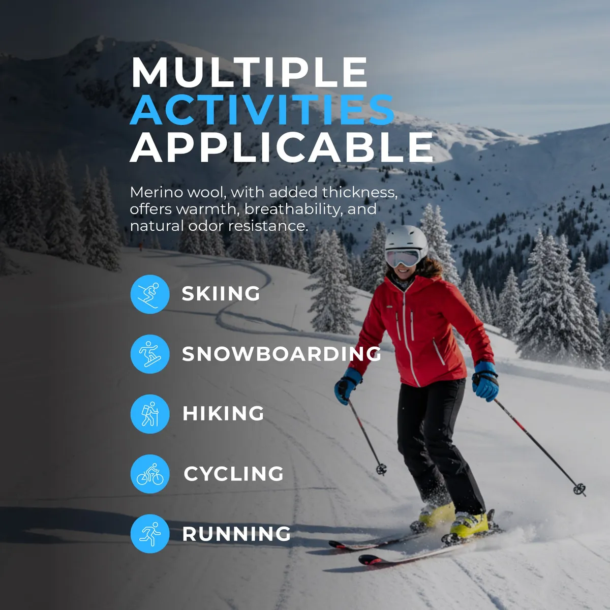 Merino Thermal Ski Socks For Women 2