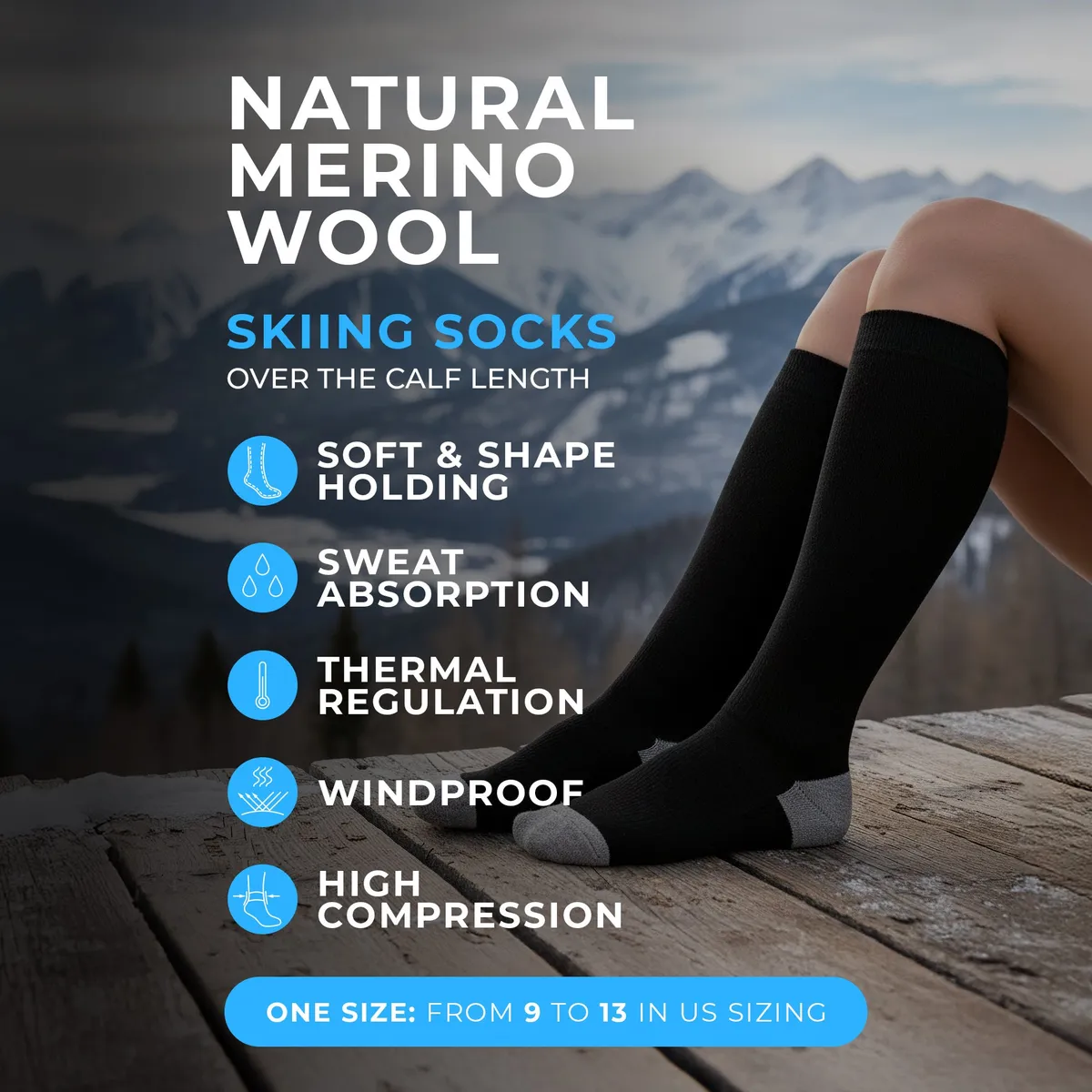 Merino Thermal Ski Socks For Women 4