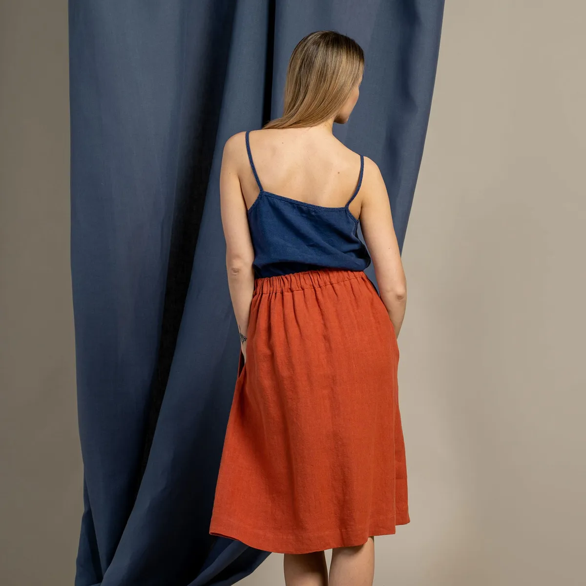 Midi Skirt Sophia Cinnamon Red 3
