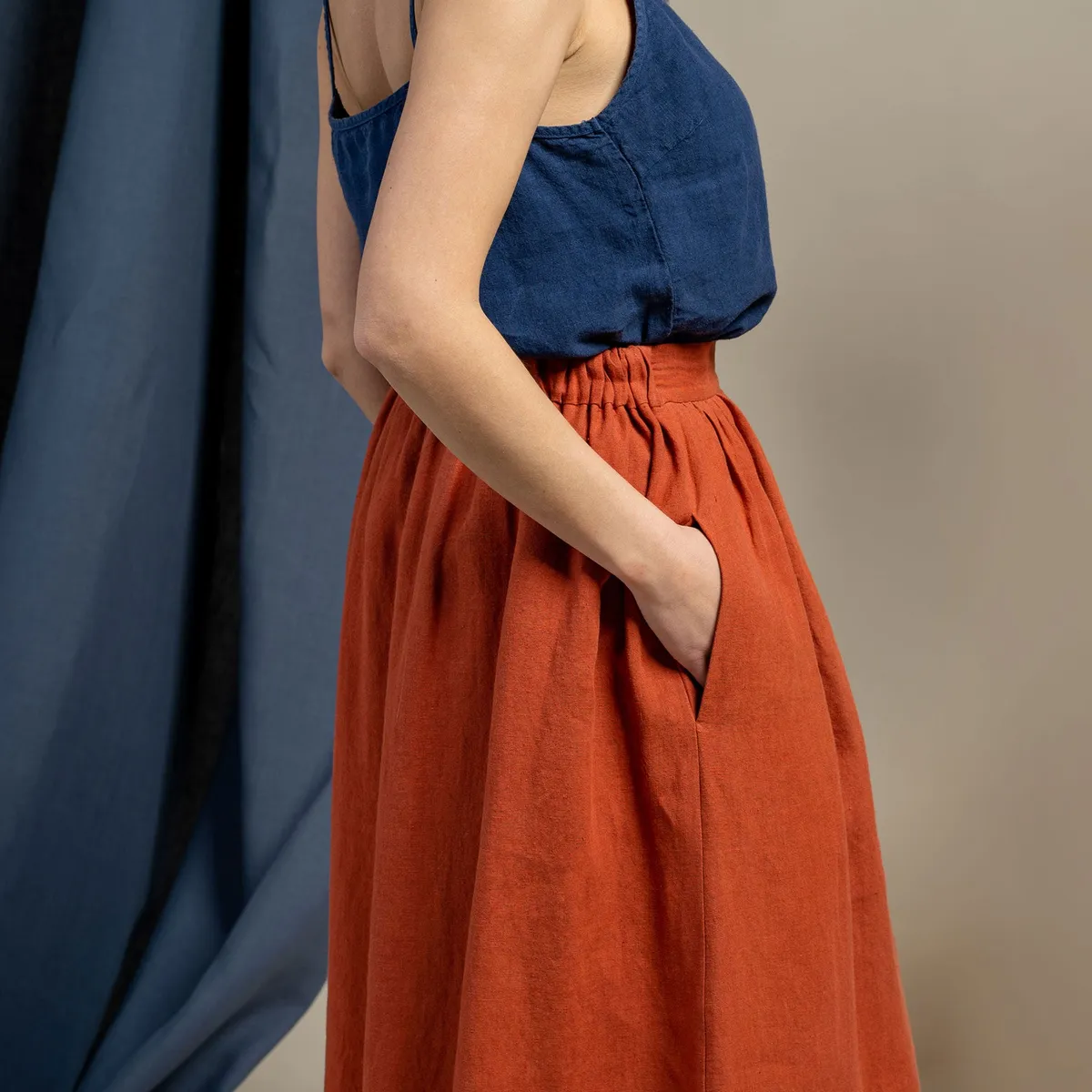 Midi Skirt Sophia Cinnamon Red 4