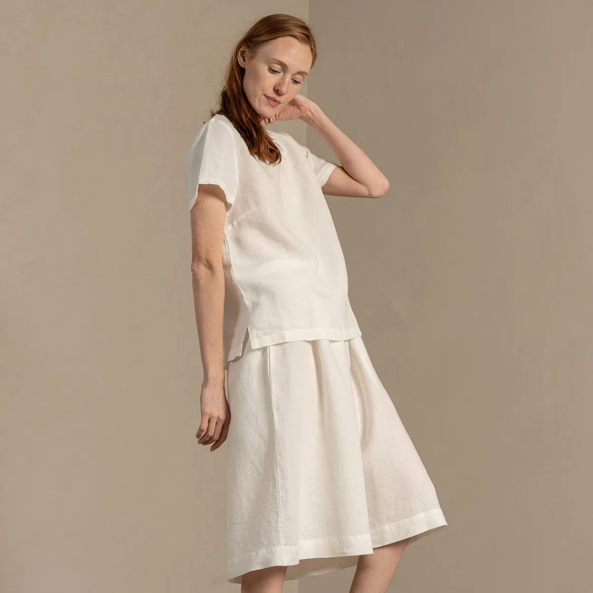 Midi Skirt Sophia Pure White 3