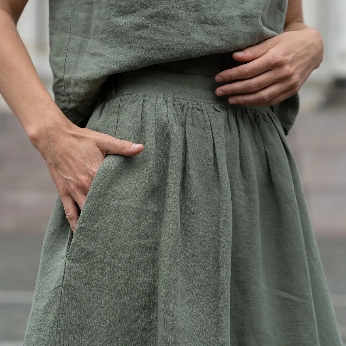 Midi Skirt Sophia Stone Green 5