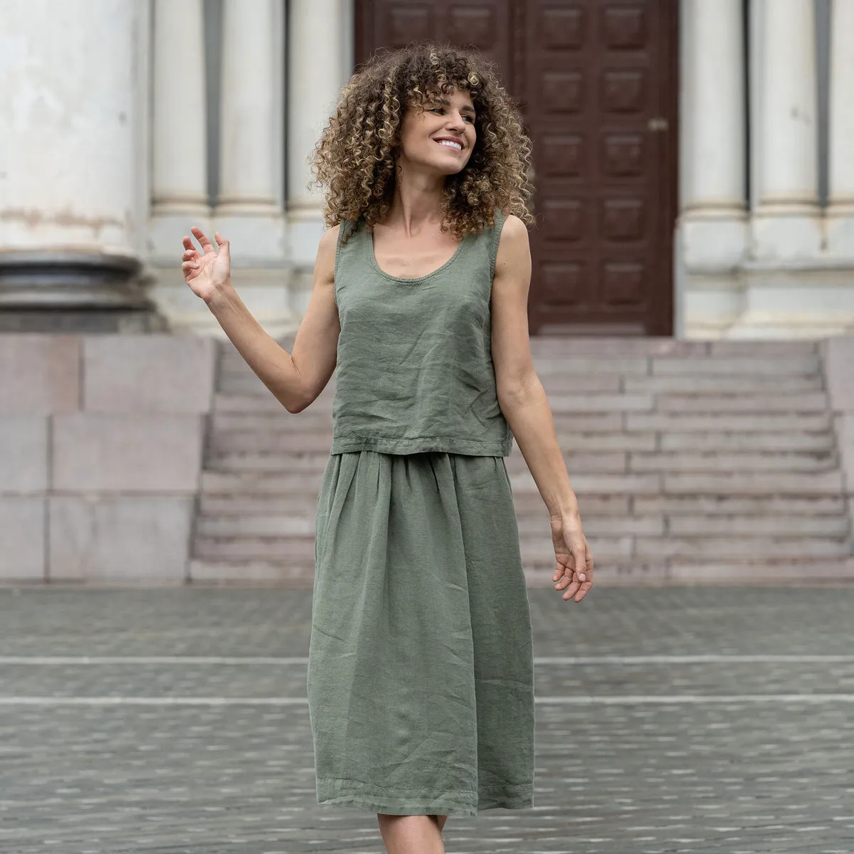 Midi Skirt Sophia Stone Green 6