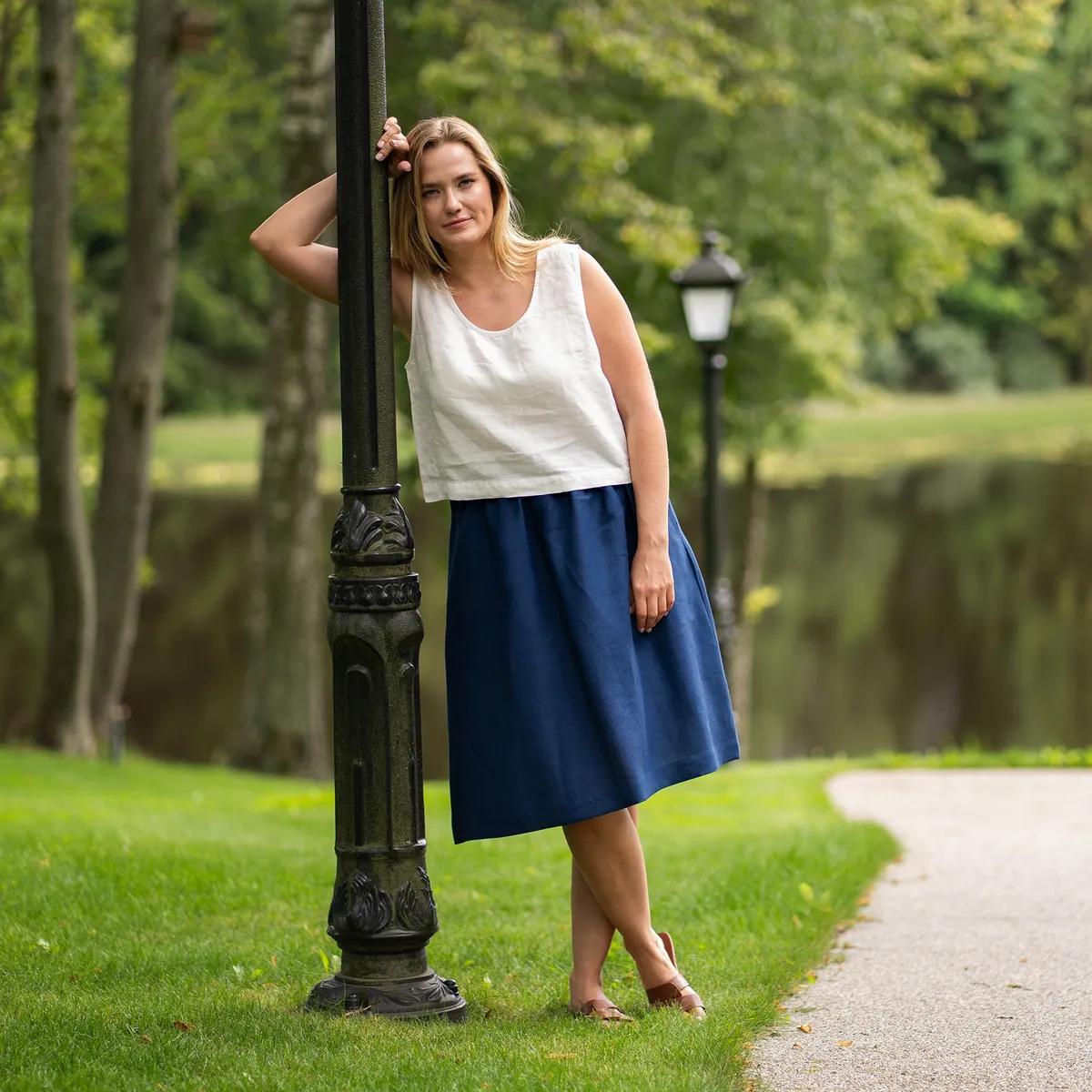 Midi Skirt Sophia Storm Blue 7