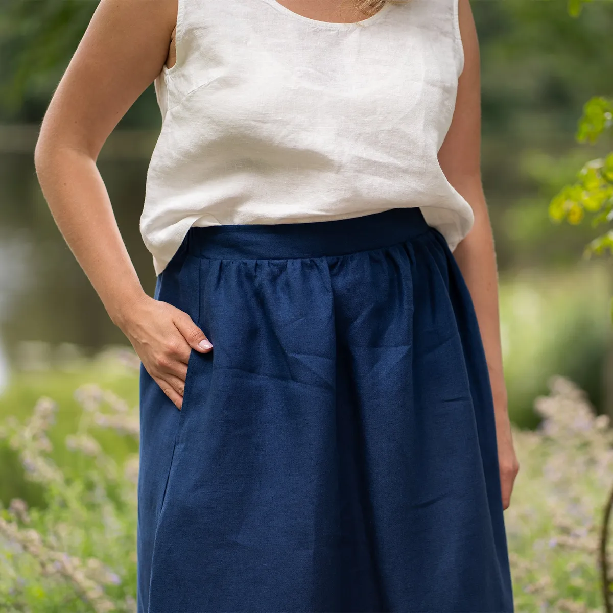 Midi Skirt Sophia Storm Blue 9