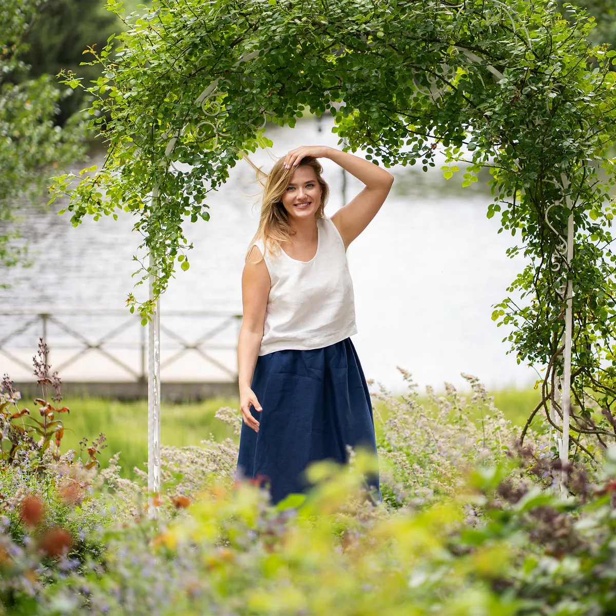 Midi Skirt Sophia Storm Blue 10