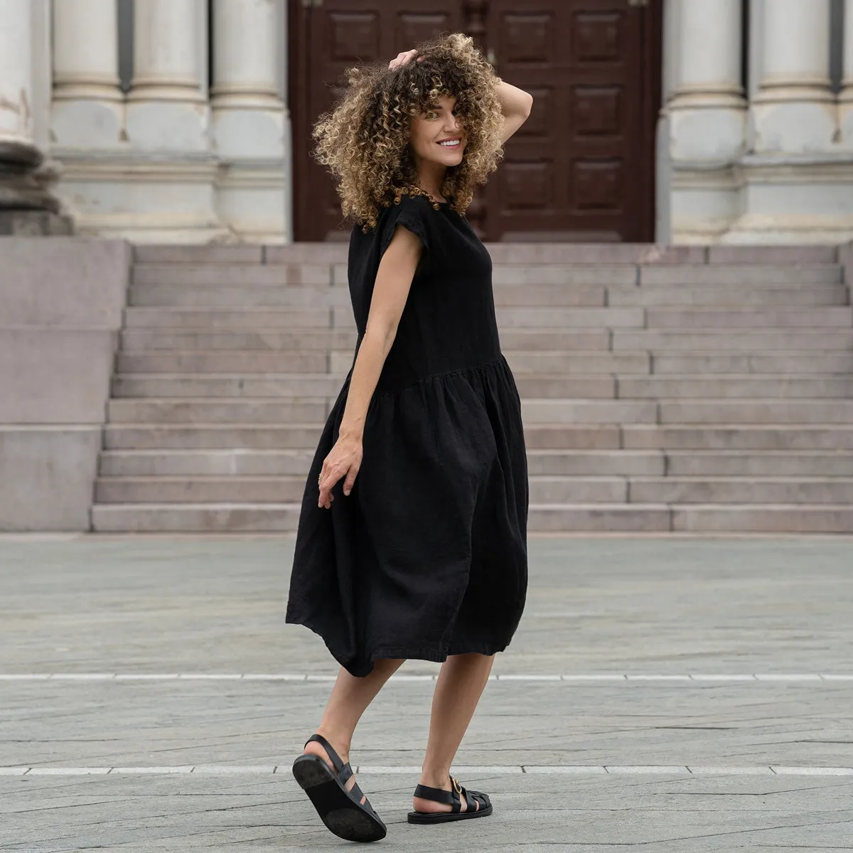 Smock Dress Cecilia Pure Black 2