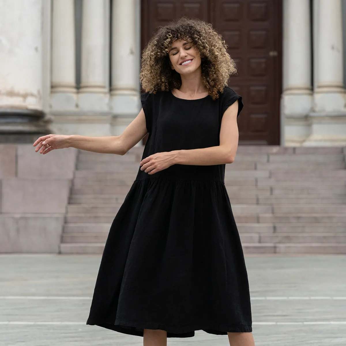 Smock Dress Cecilia Pure Black 5