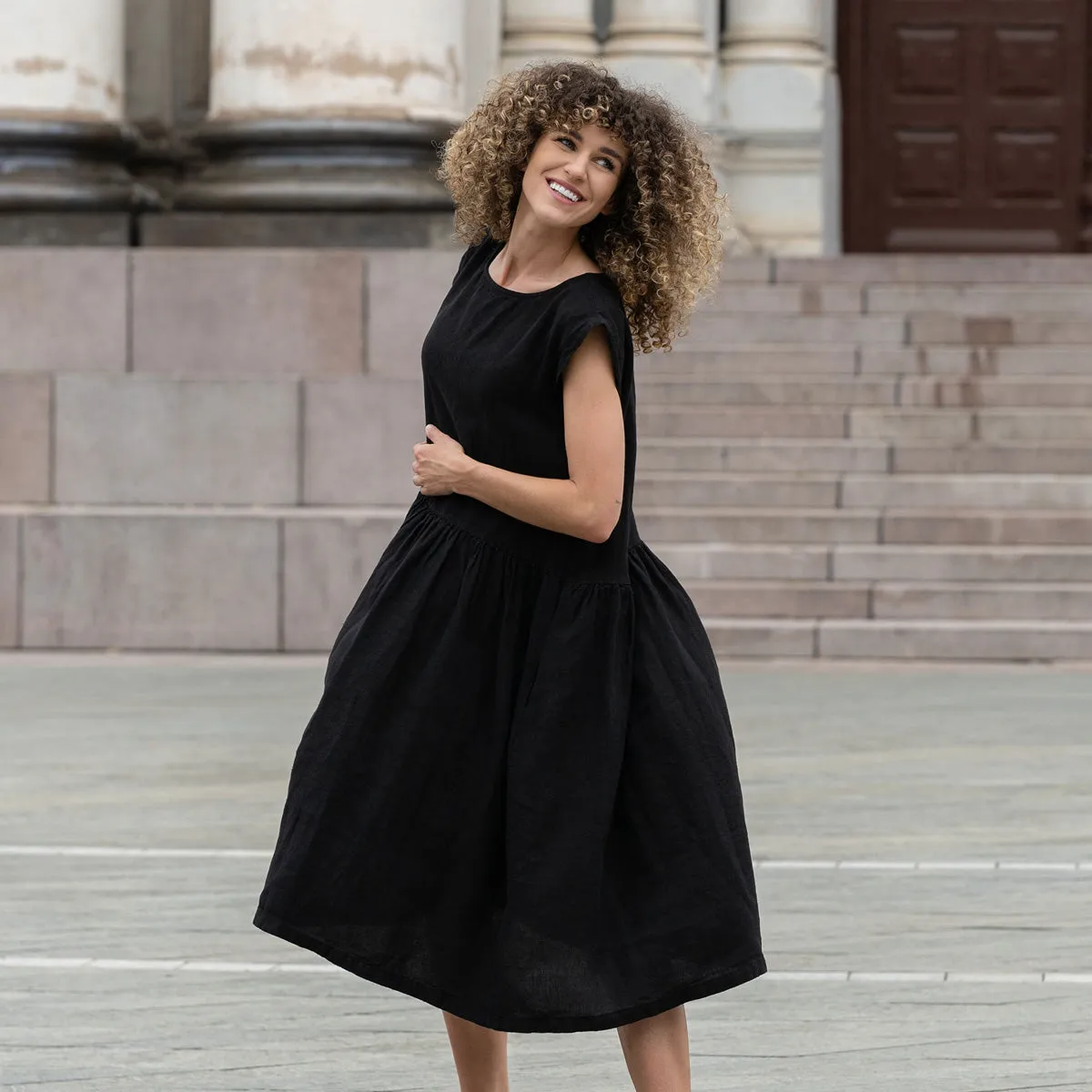 Smock Dress Cecilia Pure Black 6