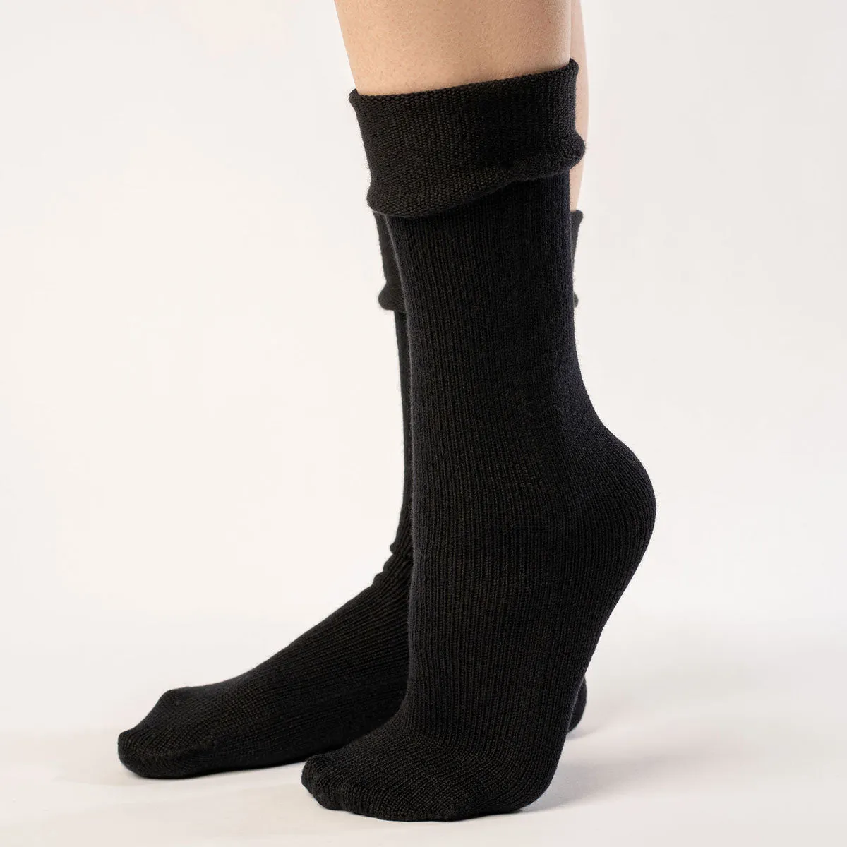 Women's Knit Socks Merino Black 4