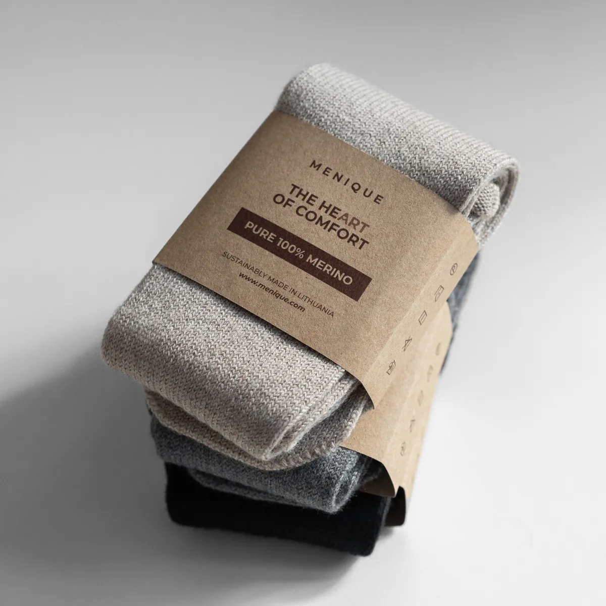 Women's Knit Socks Merino Black 6
