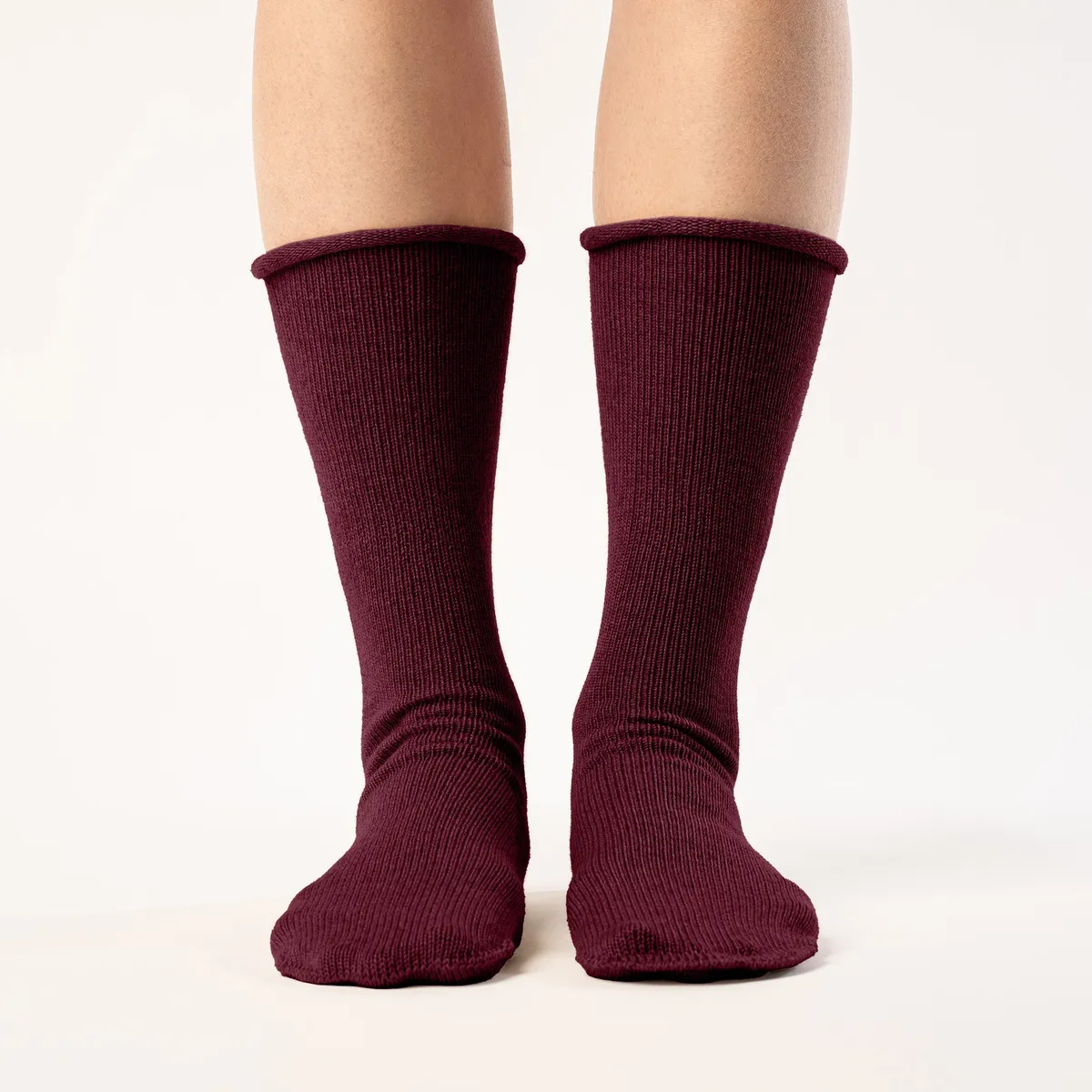 Women's Knit Socks Merino Royal Cherry