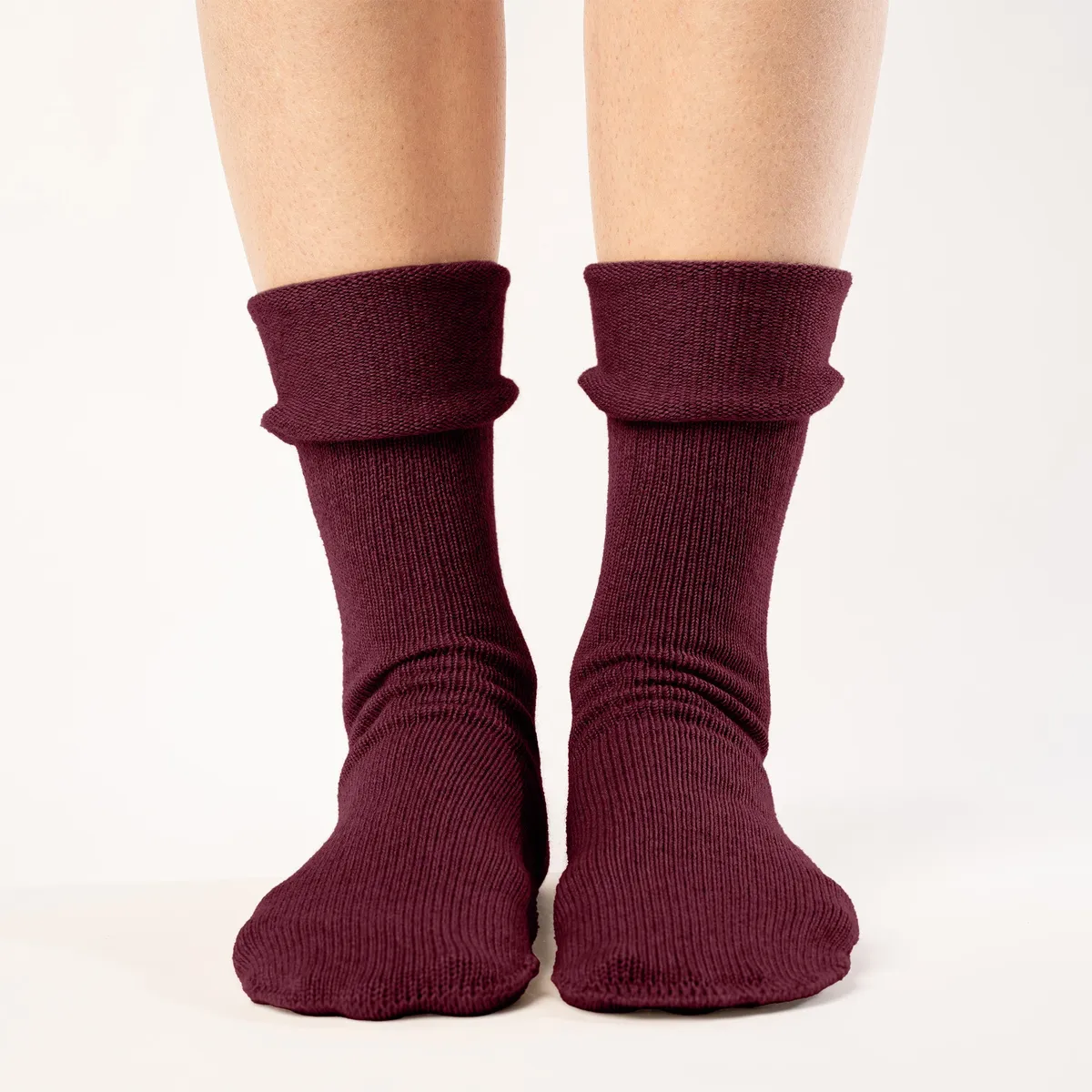 Women's Knit Socks Merino Royal Cherry 3