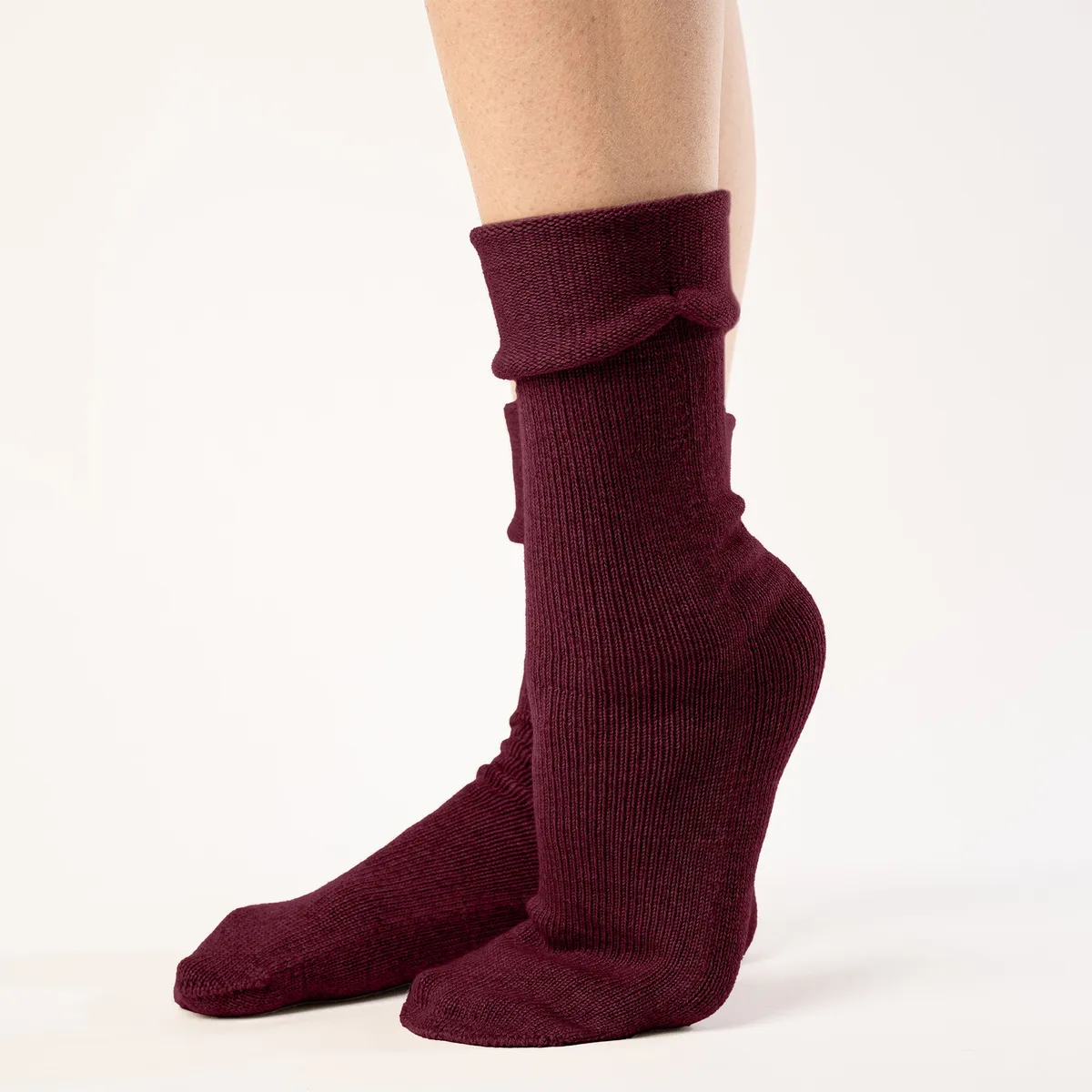 Women's Knit Socks Merino Royal Cherry 4